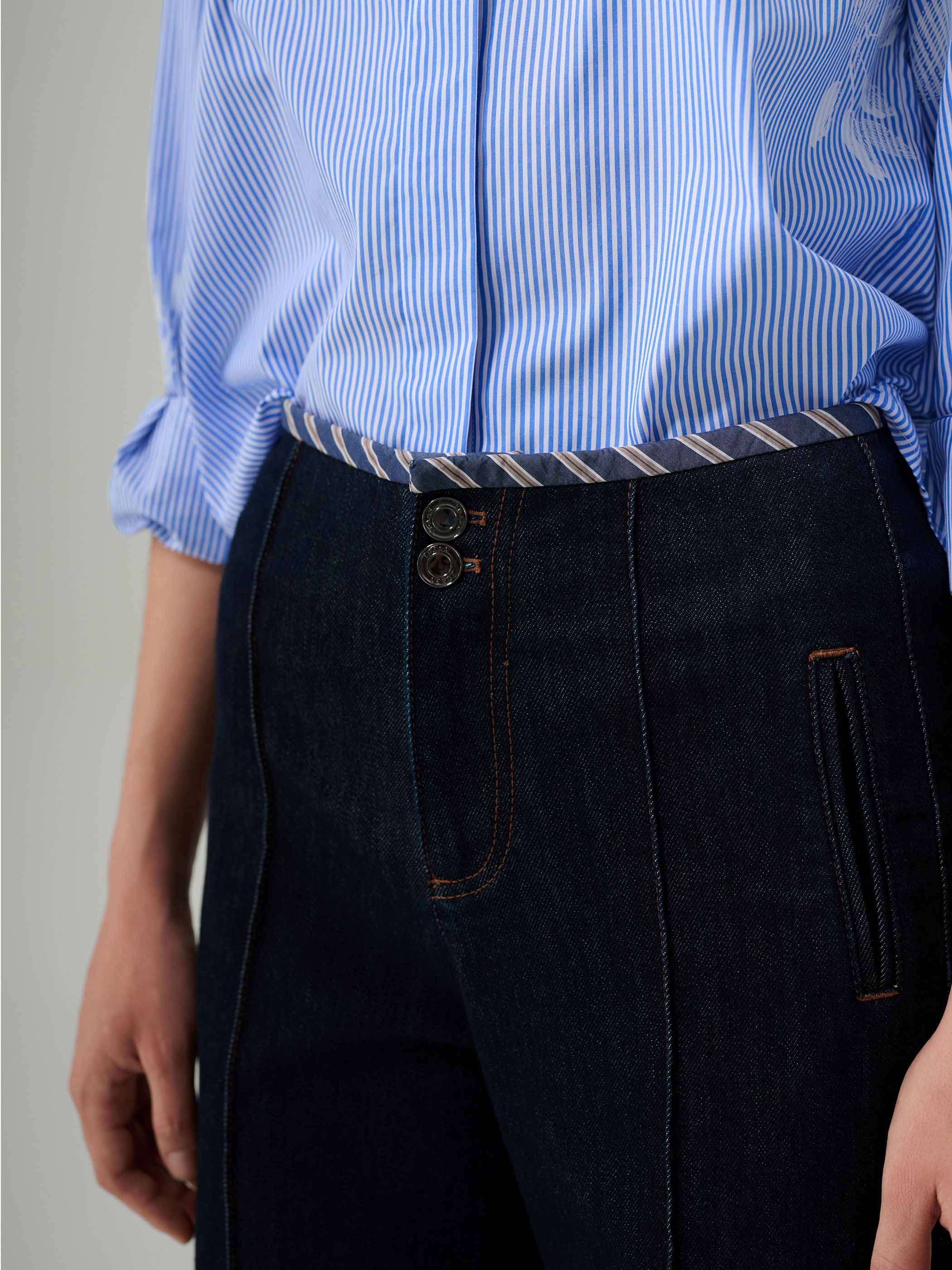 Noa Indigo Wide Leg Jeans - Image 4