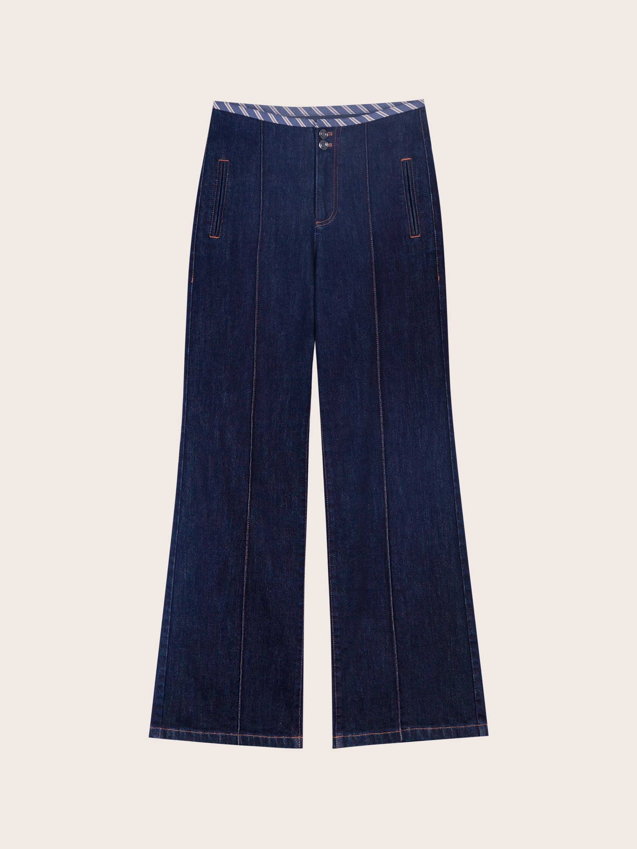 Noa Indigo Wide Leg Jeans - Image 6