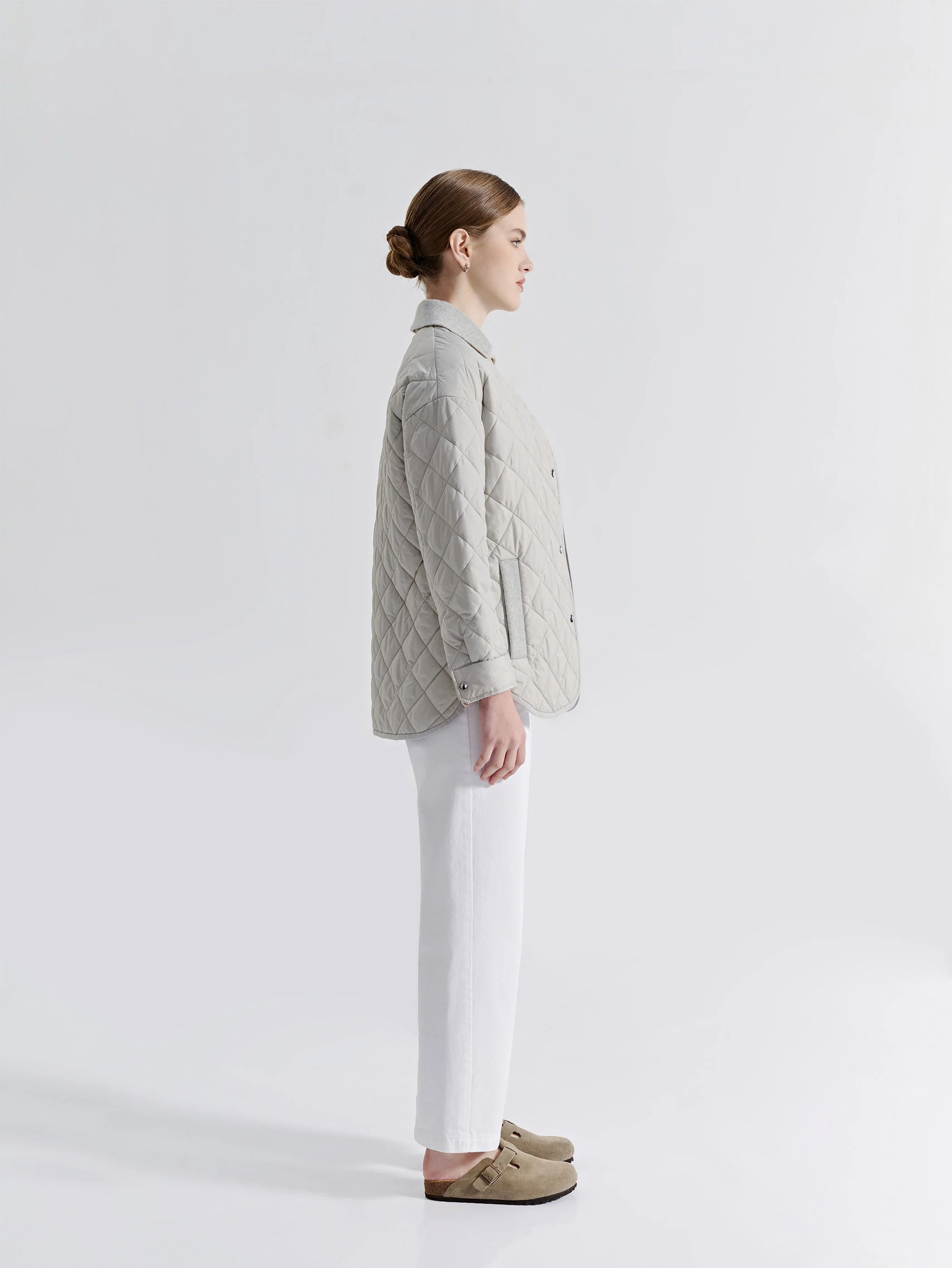 NOVA QUILTED LONG SLEEVE BUTTON DOWN JACKET - Image 5