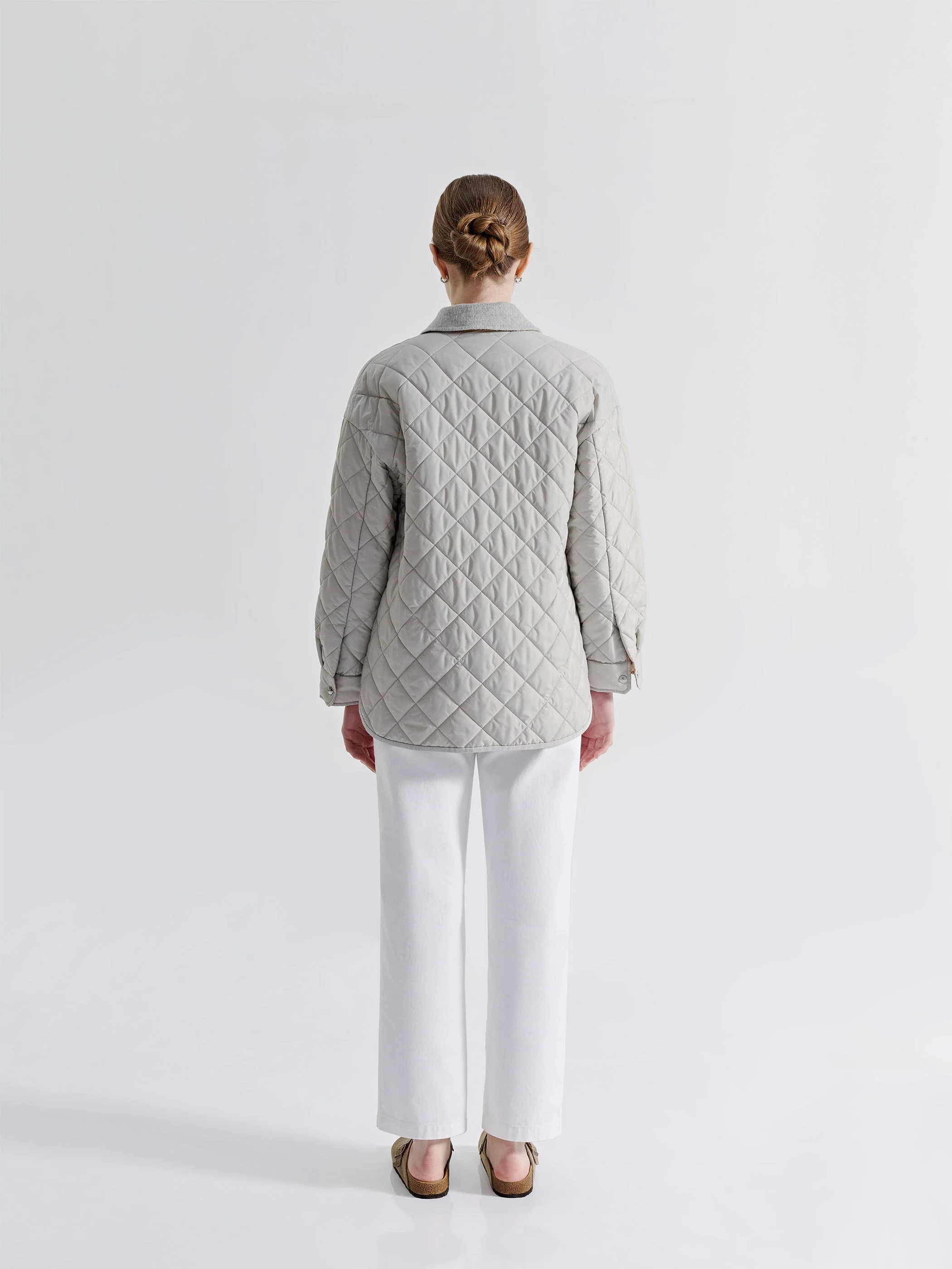 NOVA QUILTED LONG SLEEVE BUTTON DOWN JACKET - Image 6