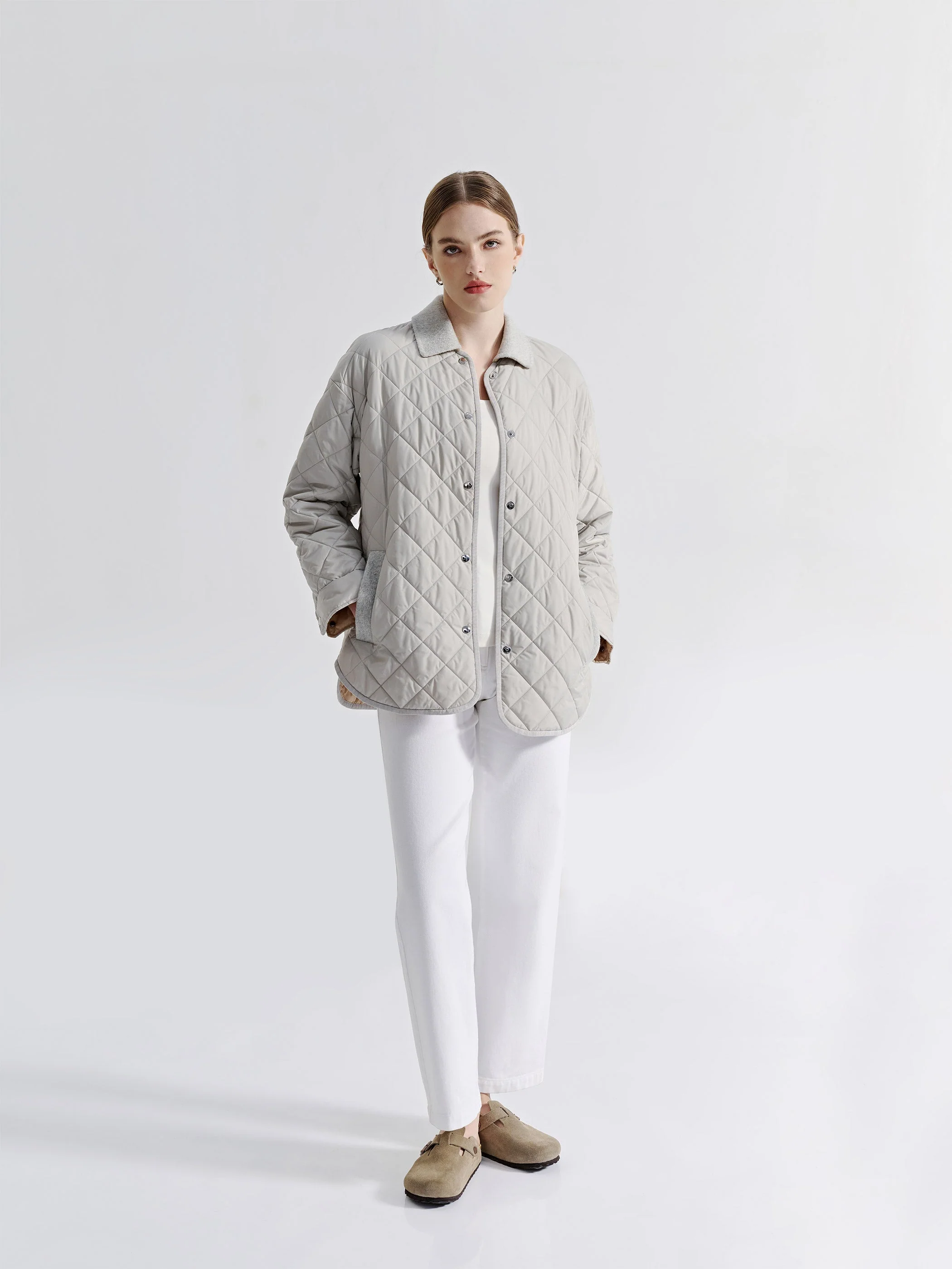 NOVA QUILTED LONG SLEEVE BUTTON DOWN JACKET - Image 8