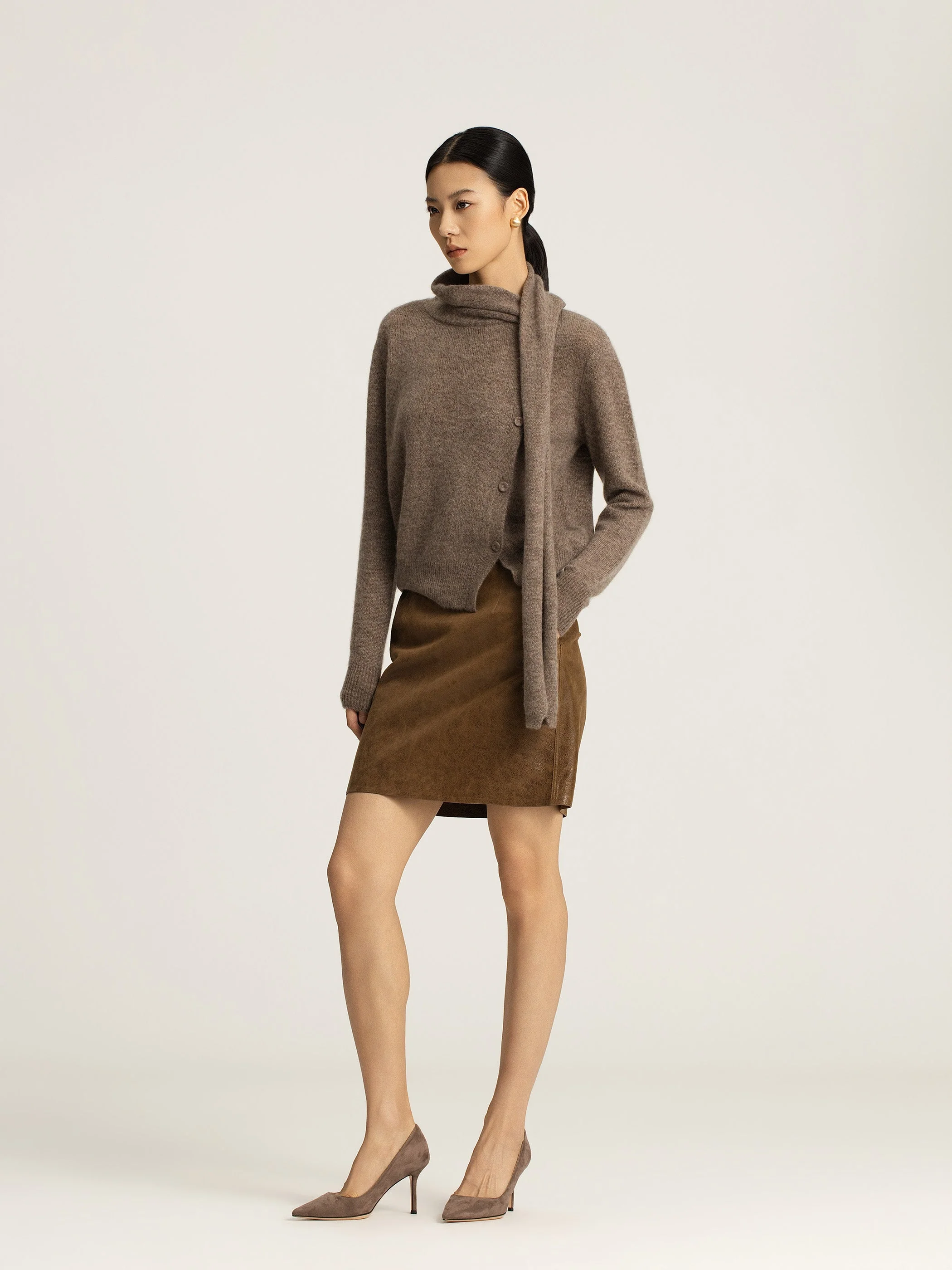 Odette Wool Cashmere Button Sweater - Image 3