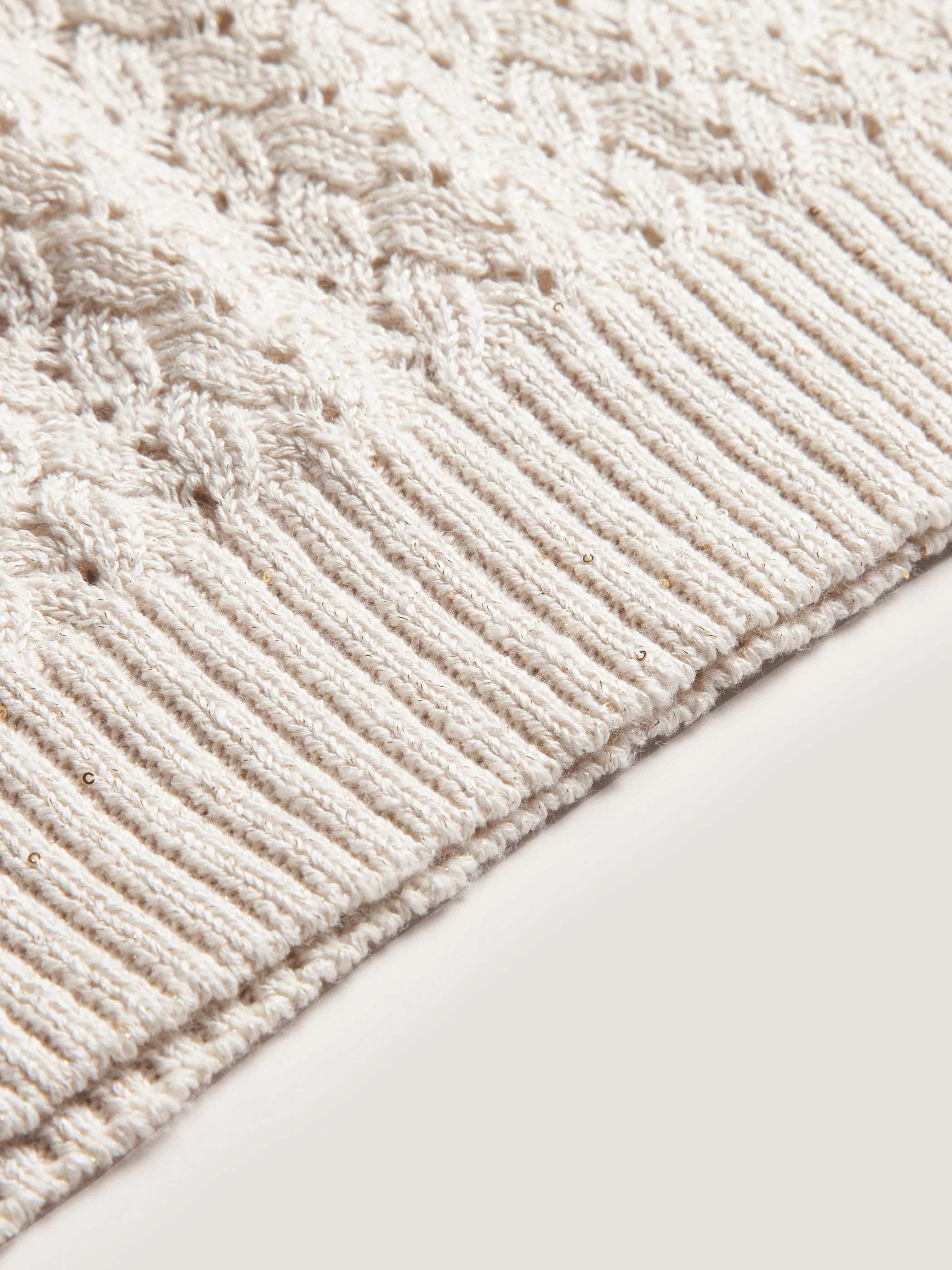 OPEN KNIT CREW NECK DRESS - Image 11