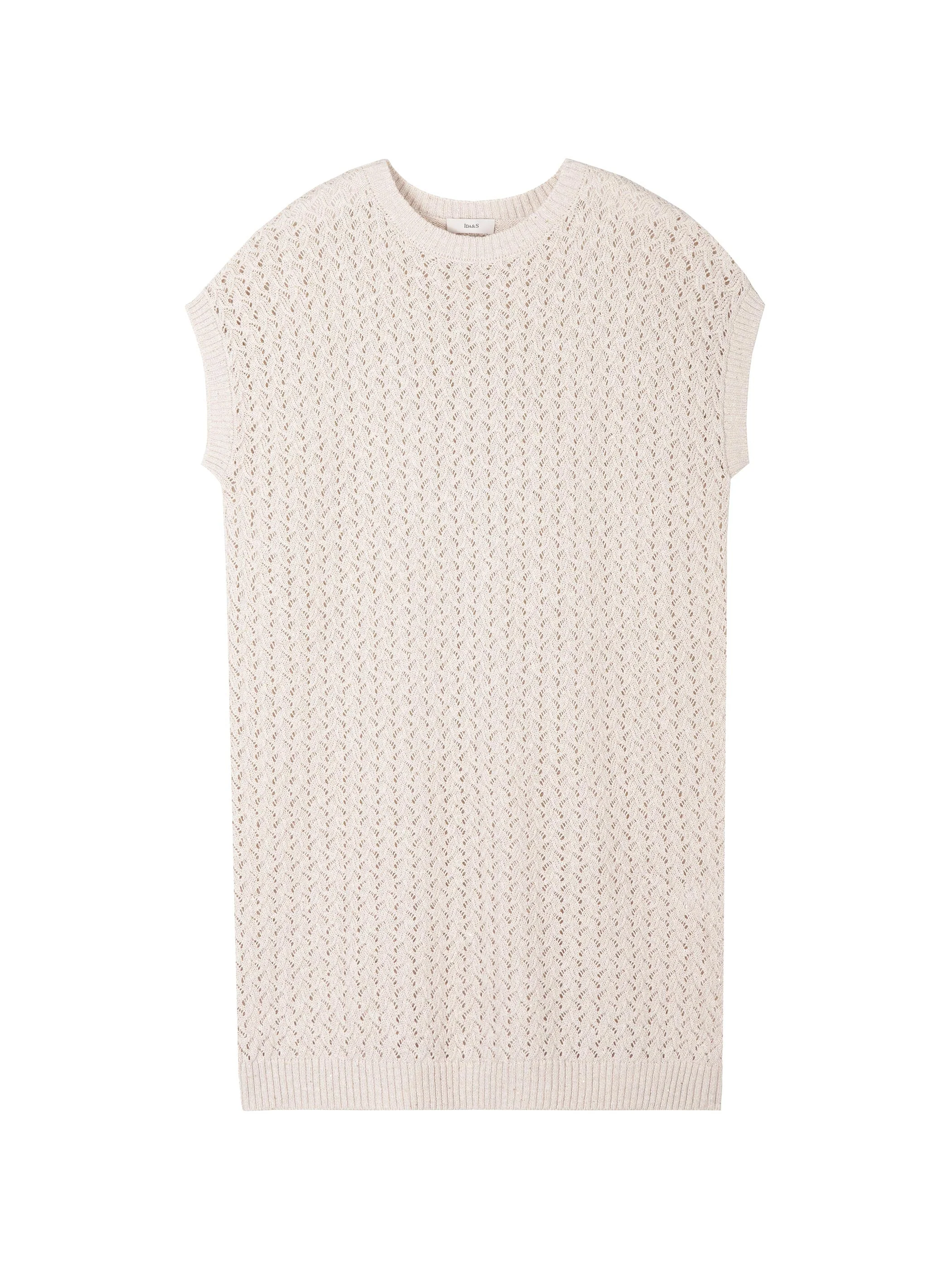 OPEN KNIT CREW NECK DRESS - Image 6