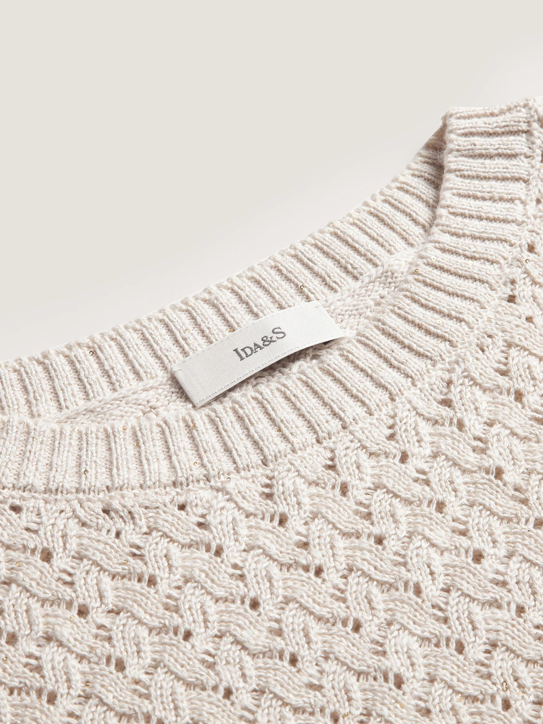 OPEN KNIT CREW NECK DRESS - Image 8