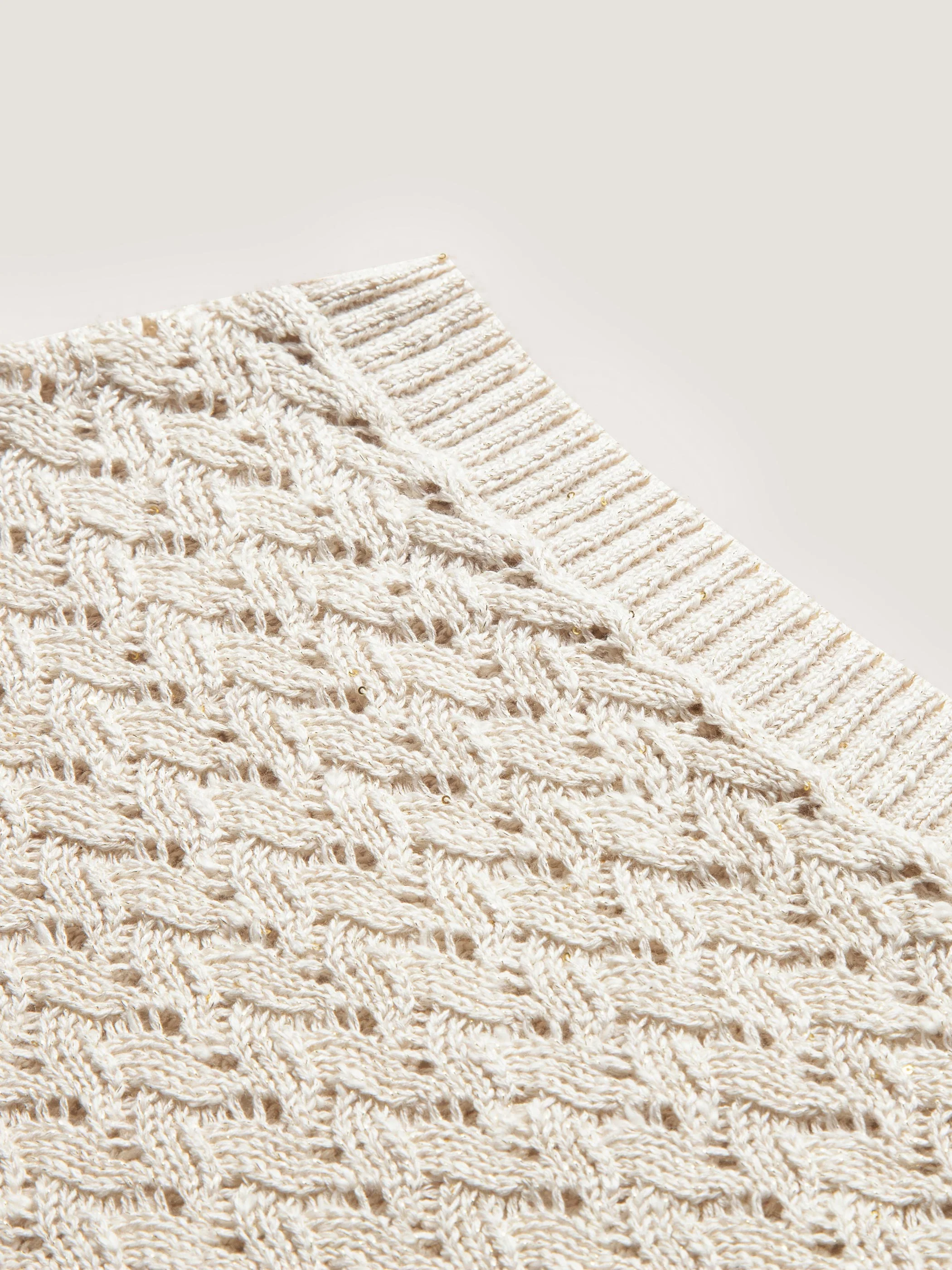 OPEN KNIT CREW NECK DRESS - Image 9