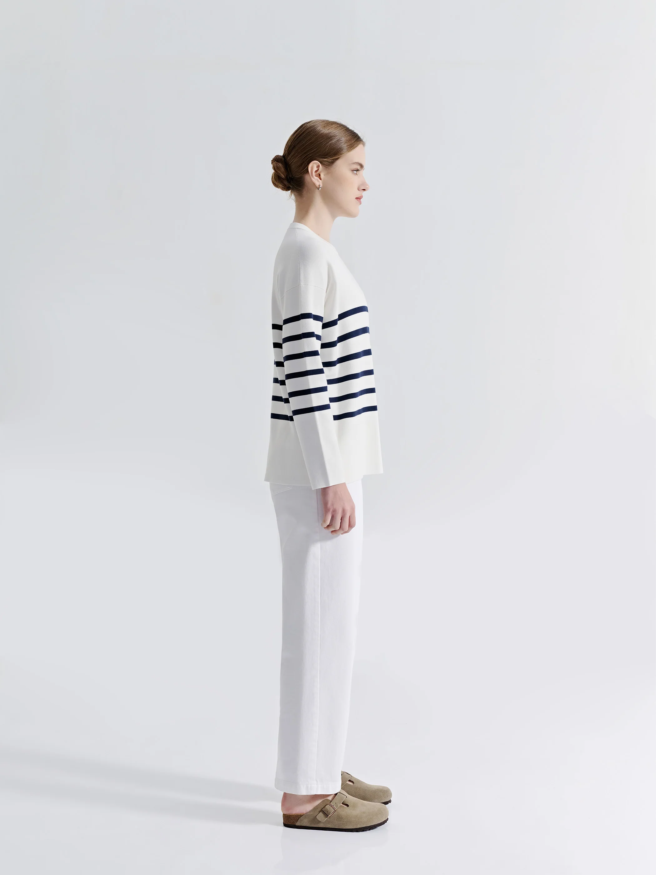 OVERSIZED CREW NECK STRIPED SWEATER - Image 3