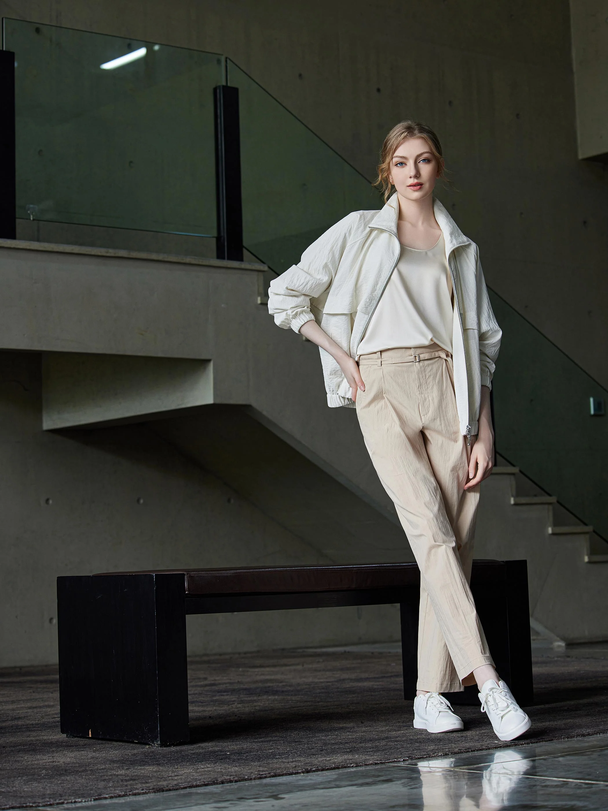 PAPER BAG PANTS W/ BELT DETAIL - Image 10