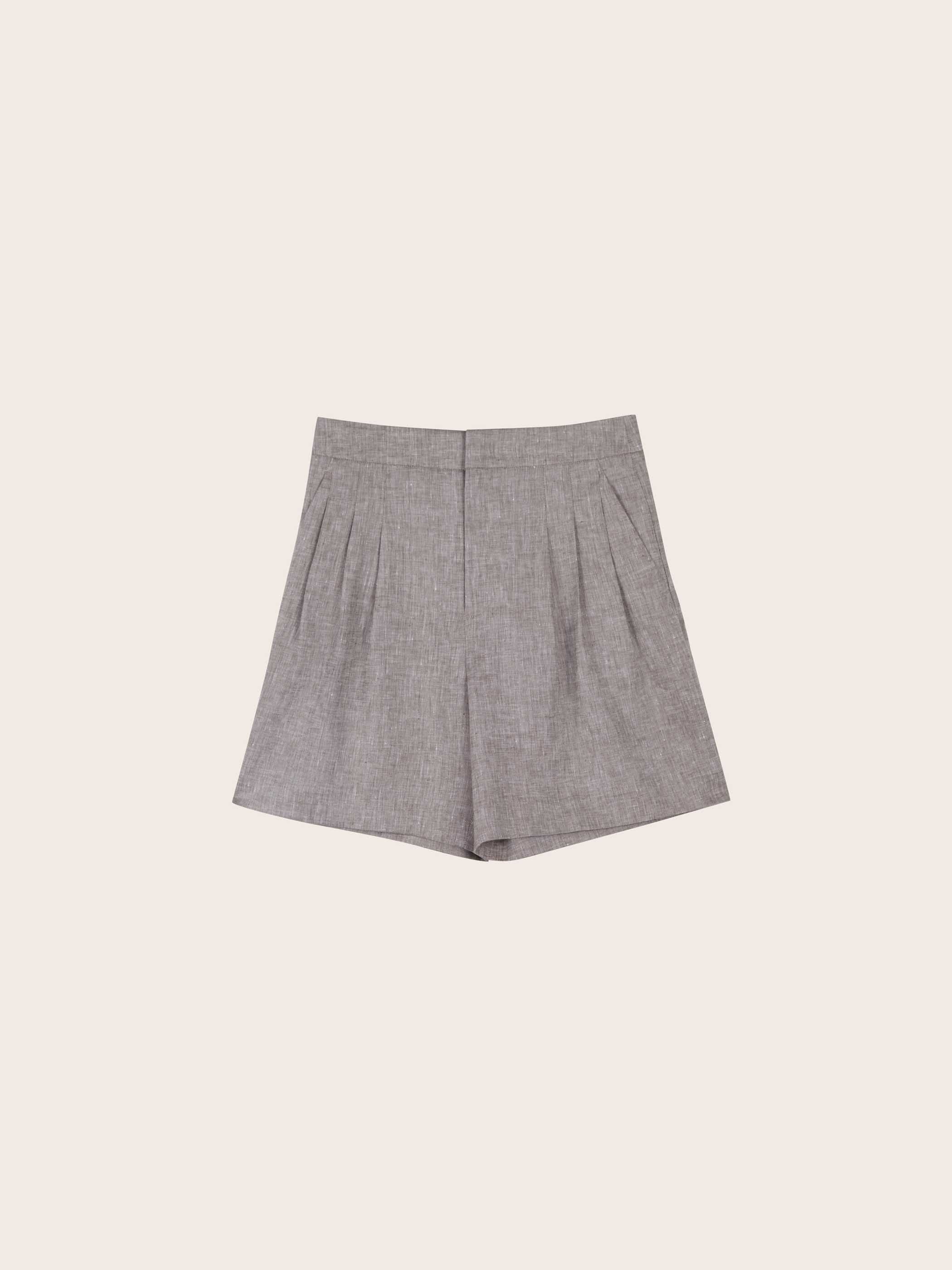 Penelope High Waisted Linen Shorts - Image 5