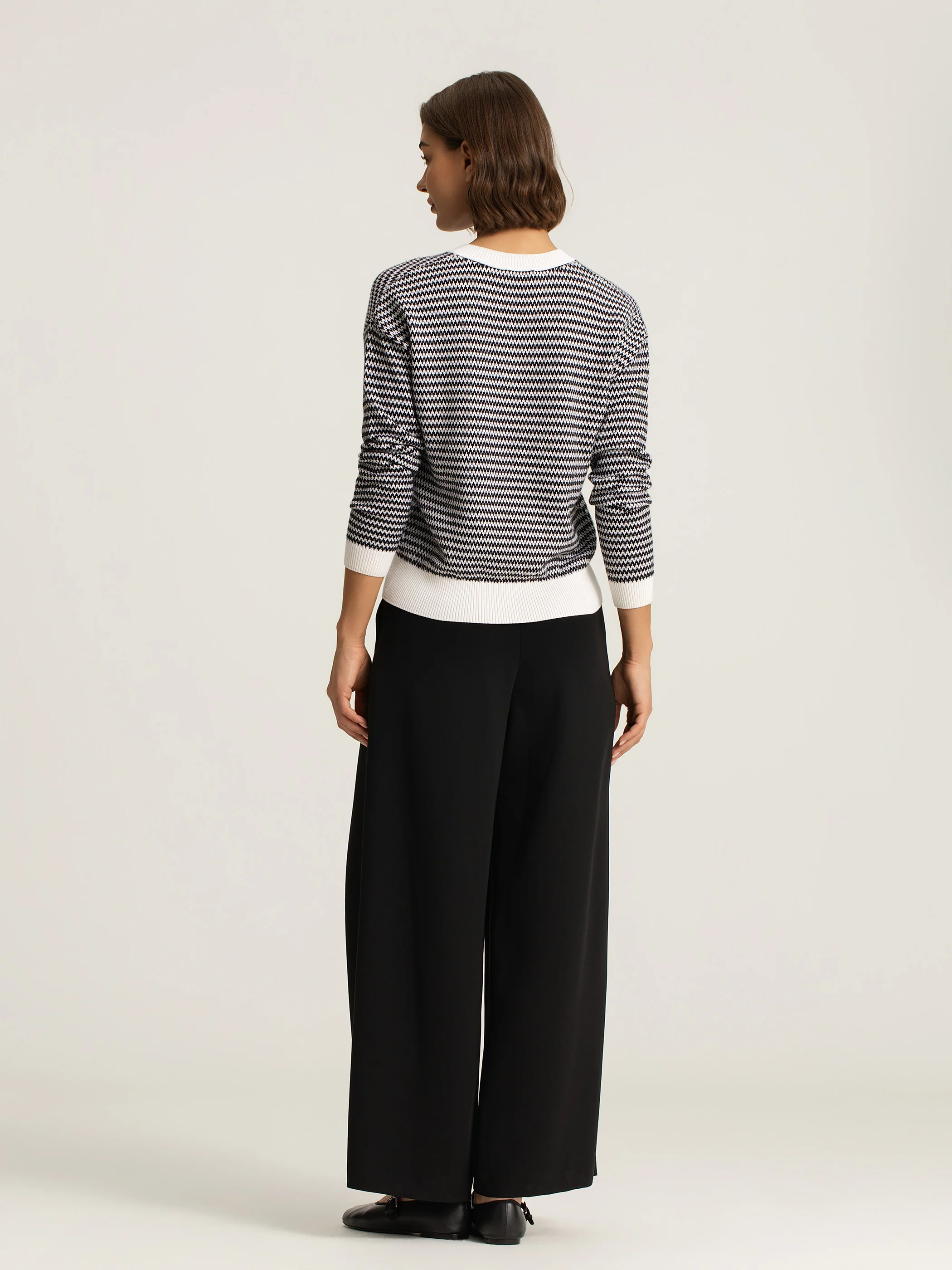 Petra Merino Silk Stripe Pullover - Image 3