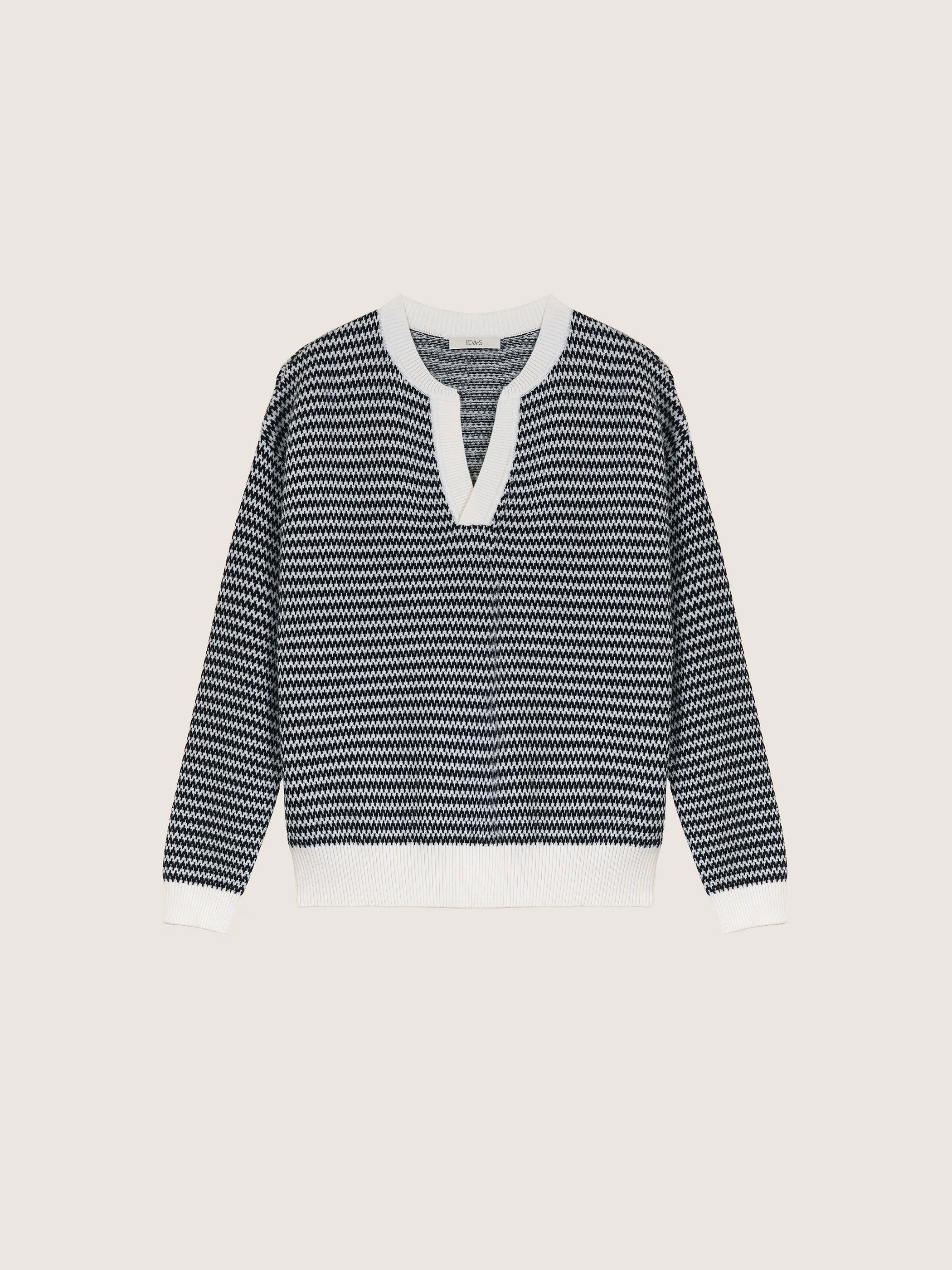 Petra Merino Silk Stripe Pullover - Image 4