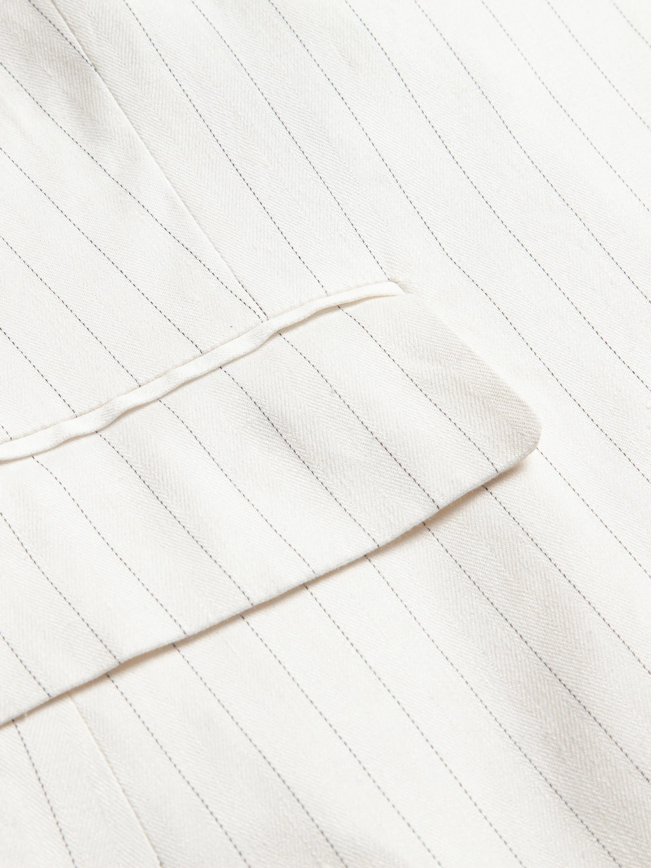 PINSTRIPED LINEN SUIT BLAZER - Image 11