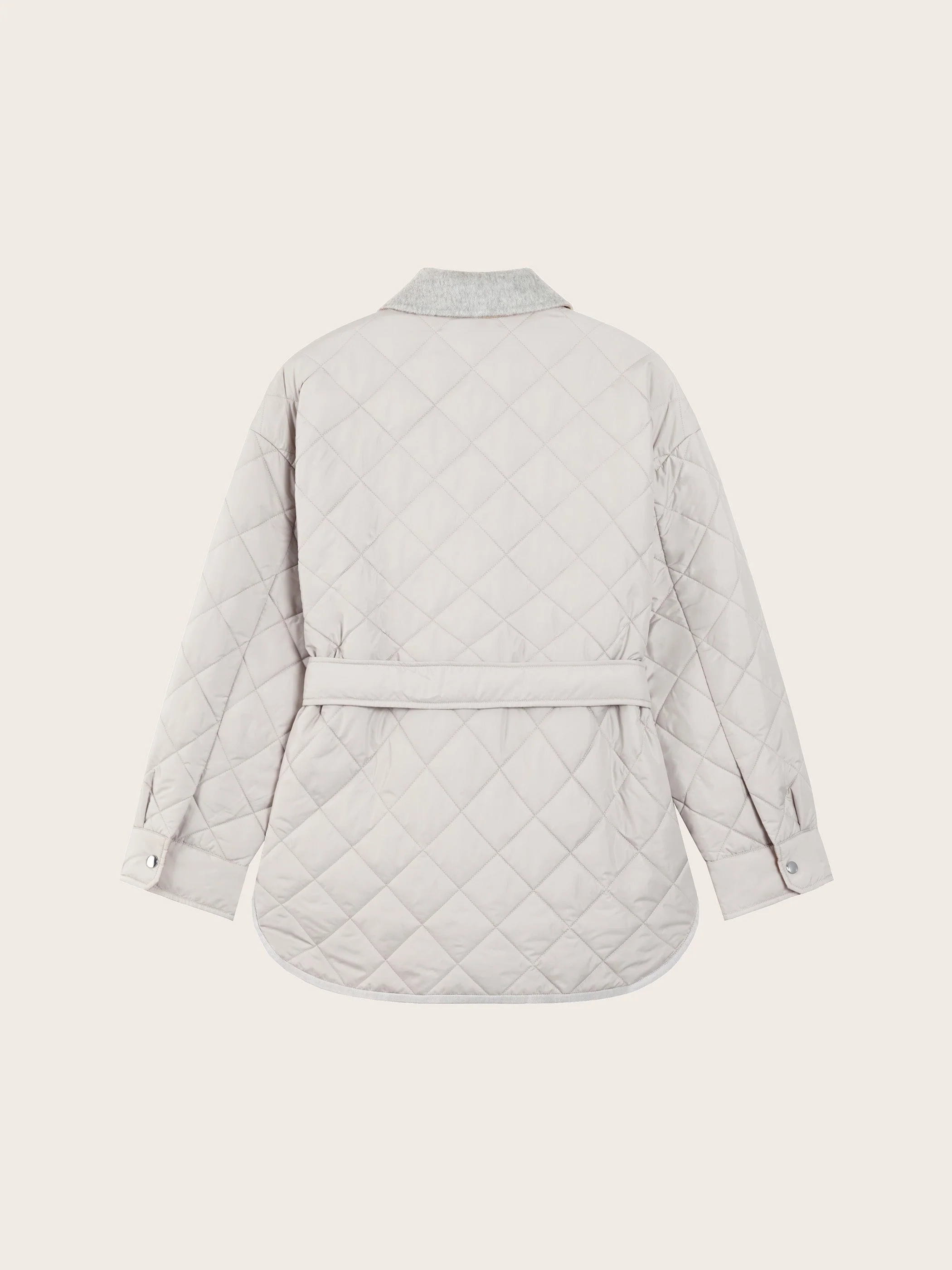 QUILTED LONG SLEEVE BUTTON DOWN JACKET - Image 14