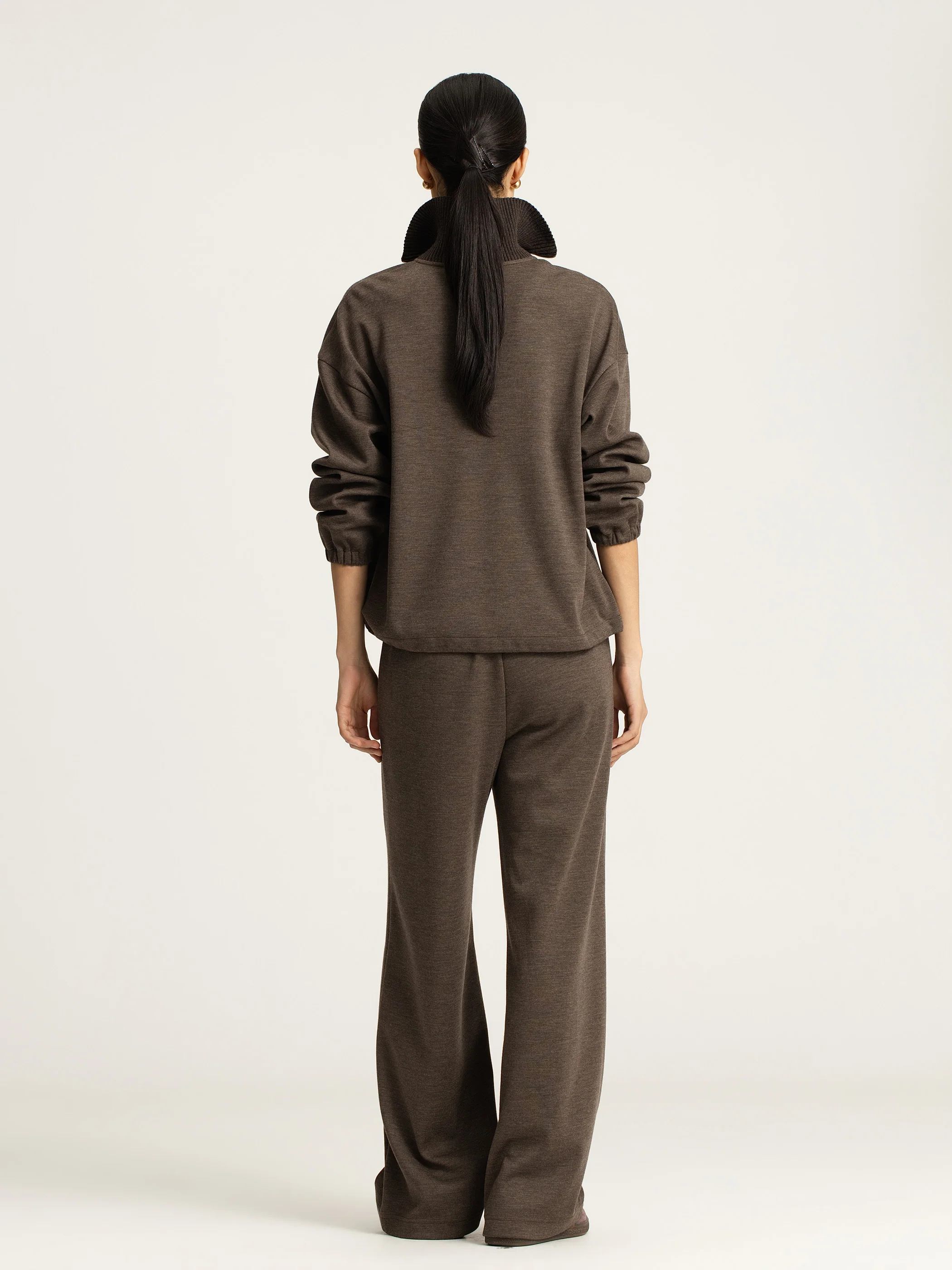 Reina Merino Wool Quarter-Zip Pullover - Image 3