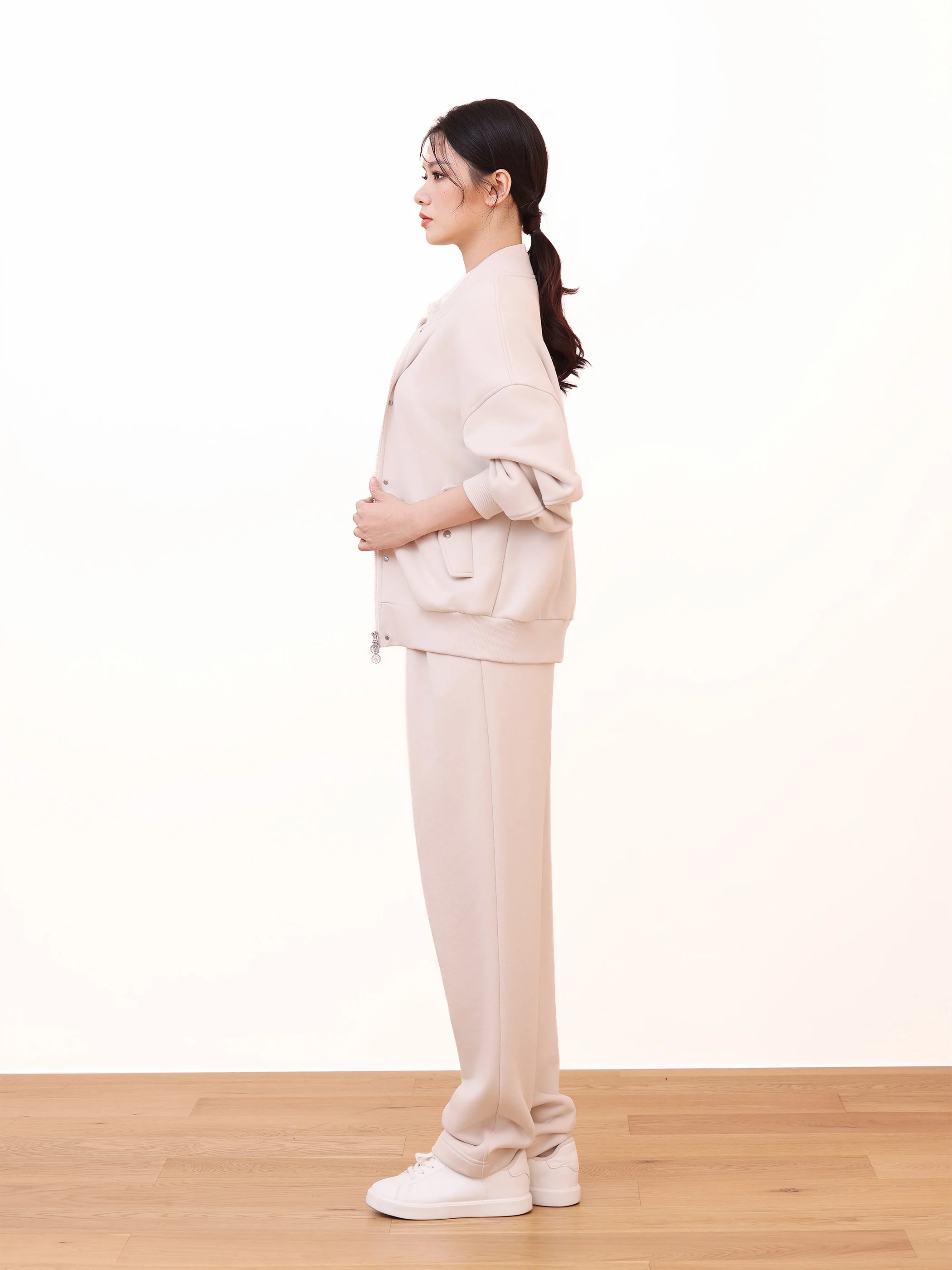 RELAXED BOMBER JACKET WITH HARDWARE TRIM - Image 4