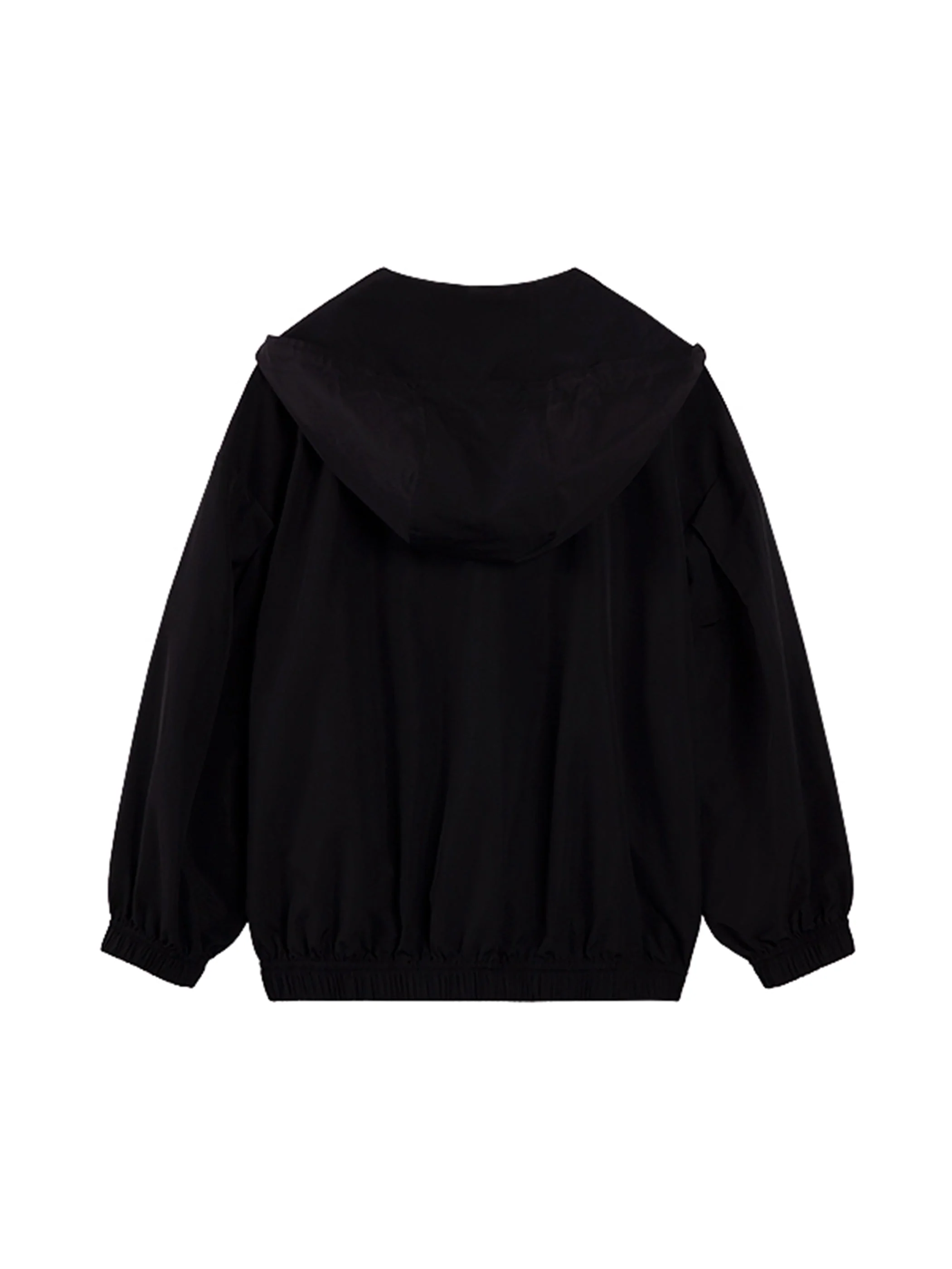 RELAXED DROPPED SHOULDER BOMBER JACKET W/ HOOD - Image 12