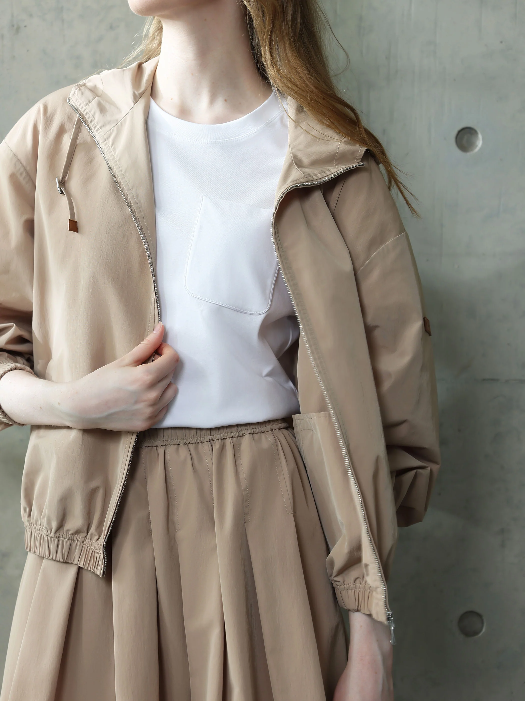 RELAXED DROPPED SHOULDER BOMBER JACKET W/ HOOD - Image 9