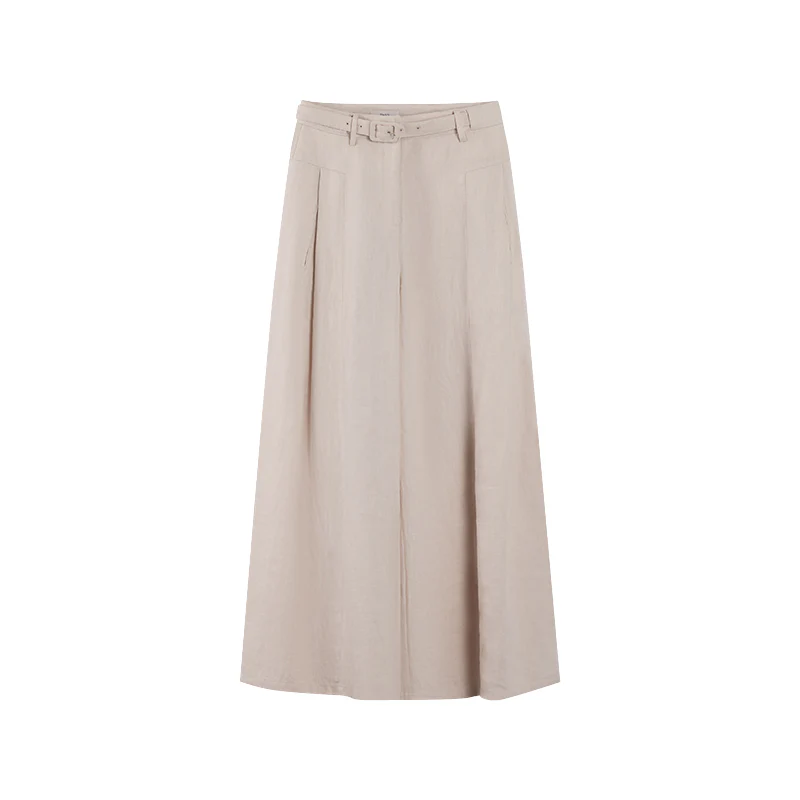 RELAXED WIDE LEG LINEN PANTS - Image 4