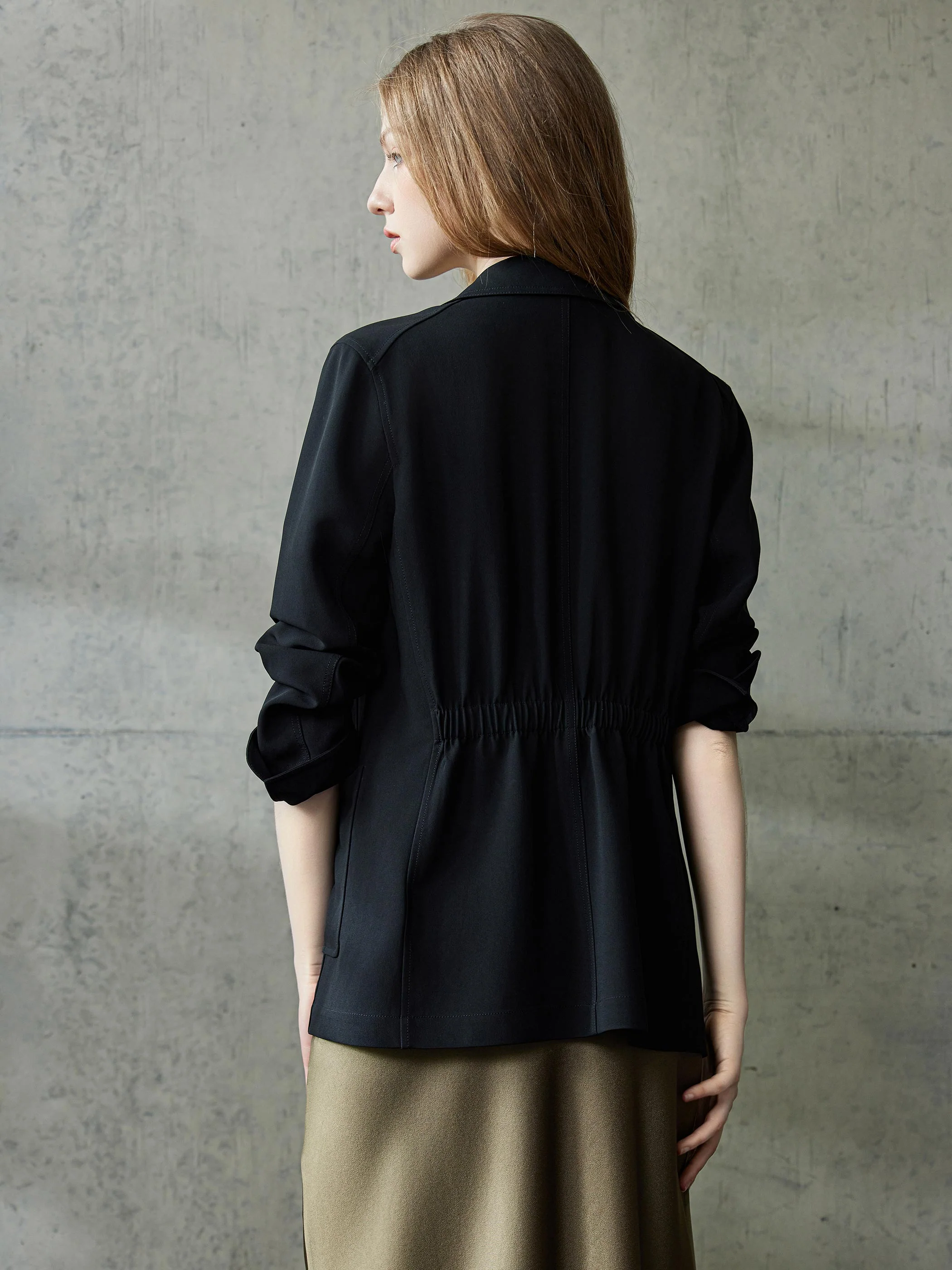 RELAXED CREPE BLAZER W/ BACK DETAIL - Image 5