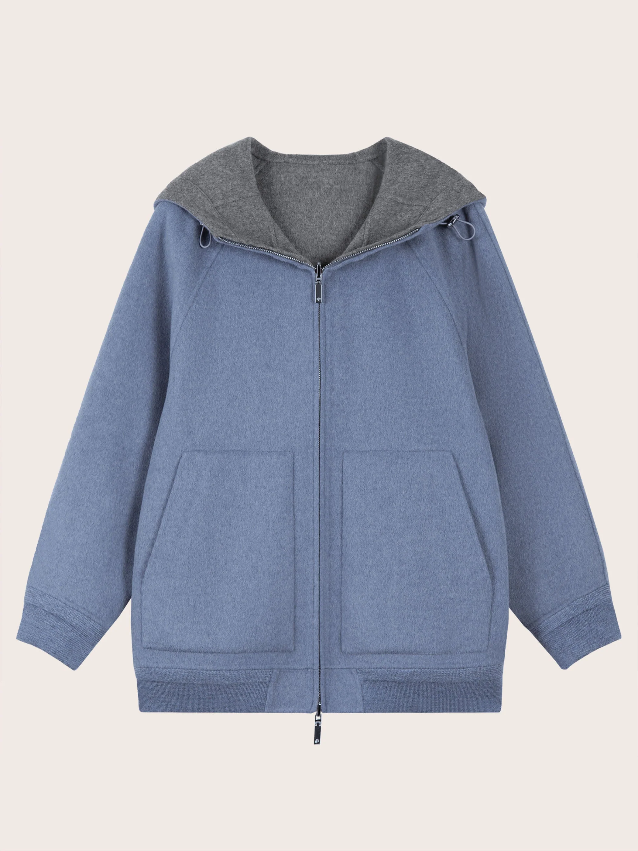 REVERSIBLE OVERSIZED JACKET W/ HOOD - Image 10