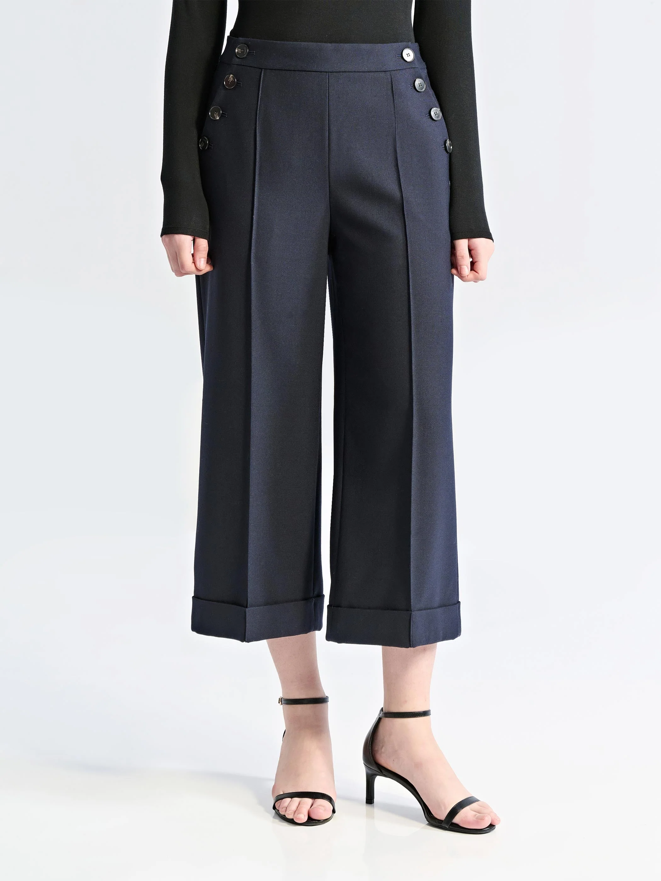 SAVANNAH CLASSIC WOOL CROPPED TROUSERS - Image 4