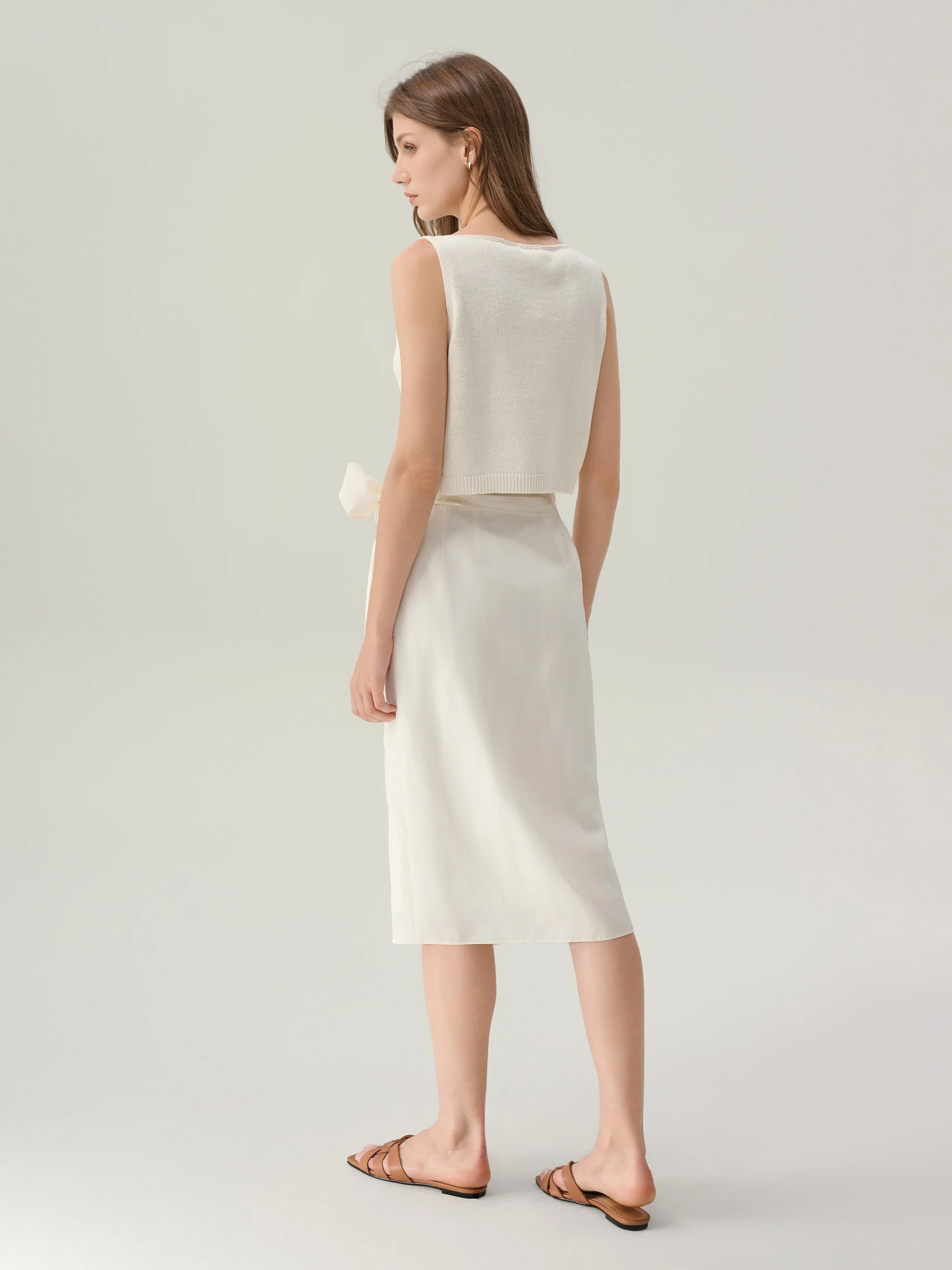 Scout Linen Wrap Midi Skirt - Image 3