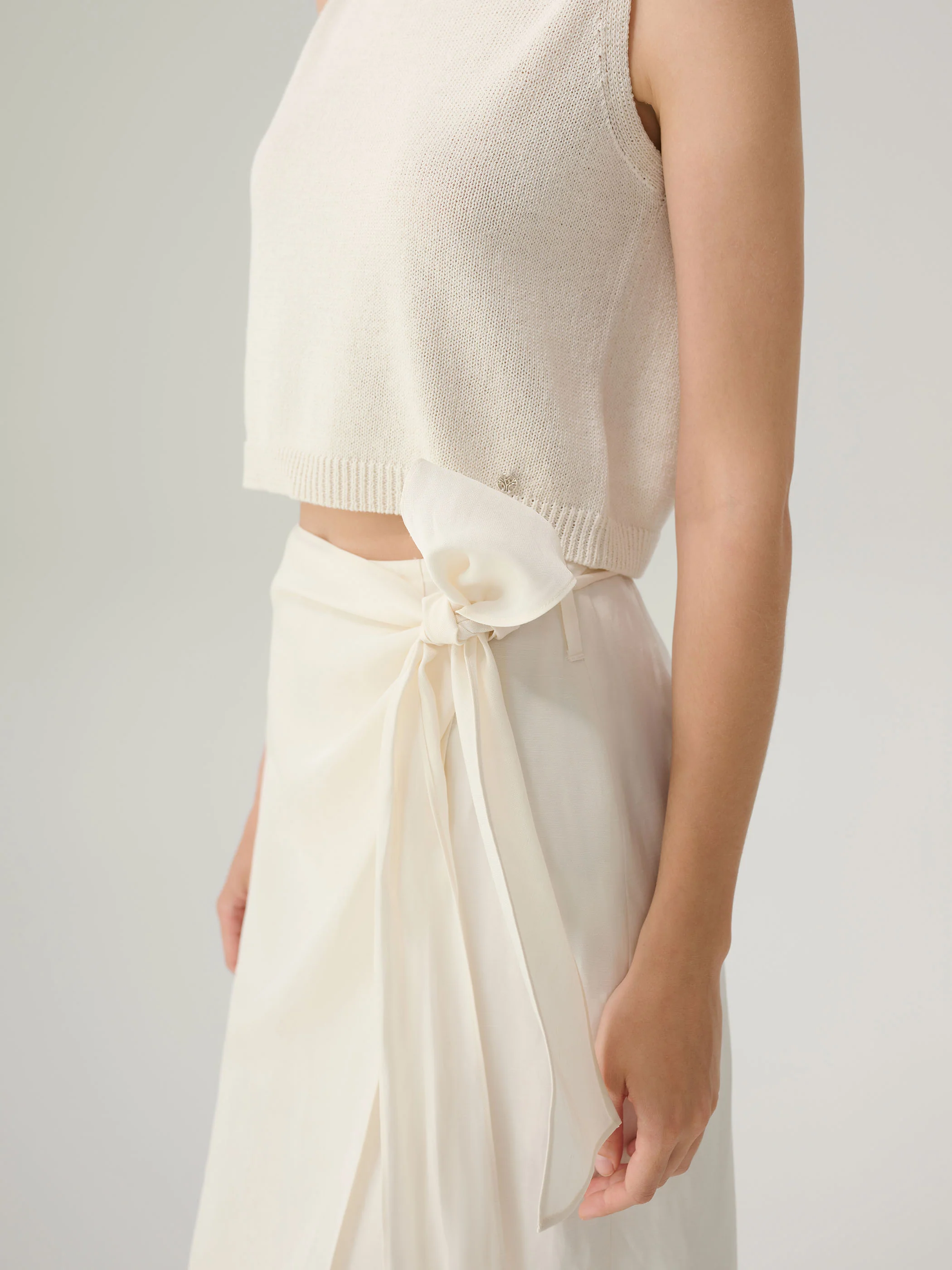 Scout Linen Wrap Midi Skirt - Image 4