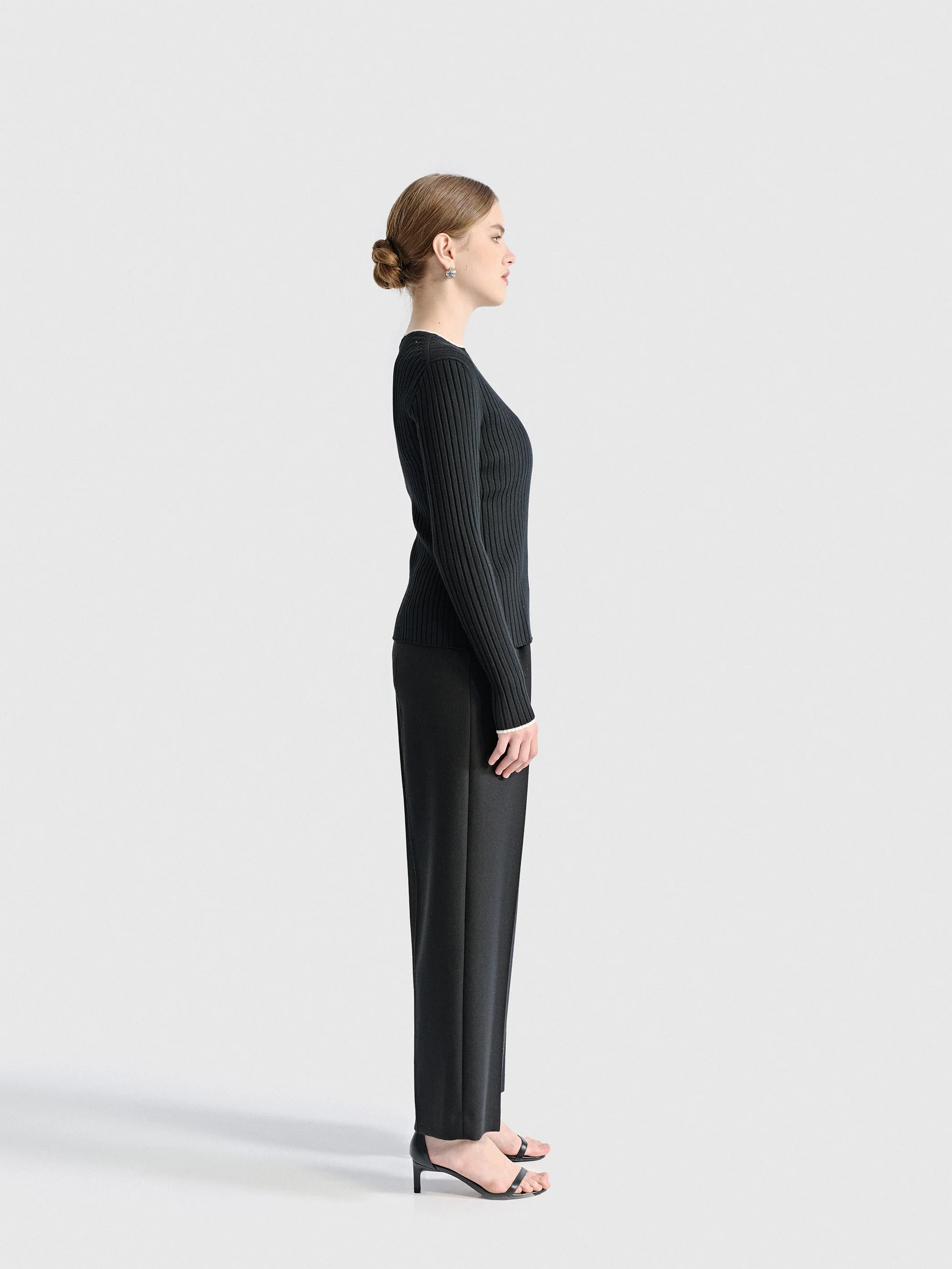 SERAPHINE TWILL WOOL STRAIGHT SUIT PANTS - Image 4