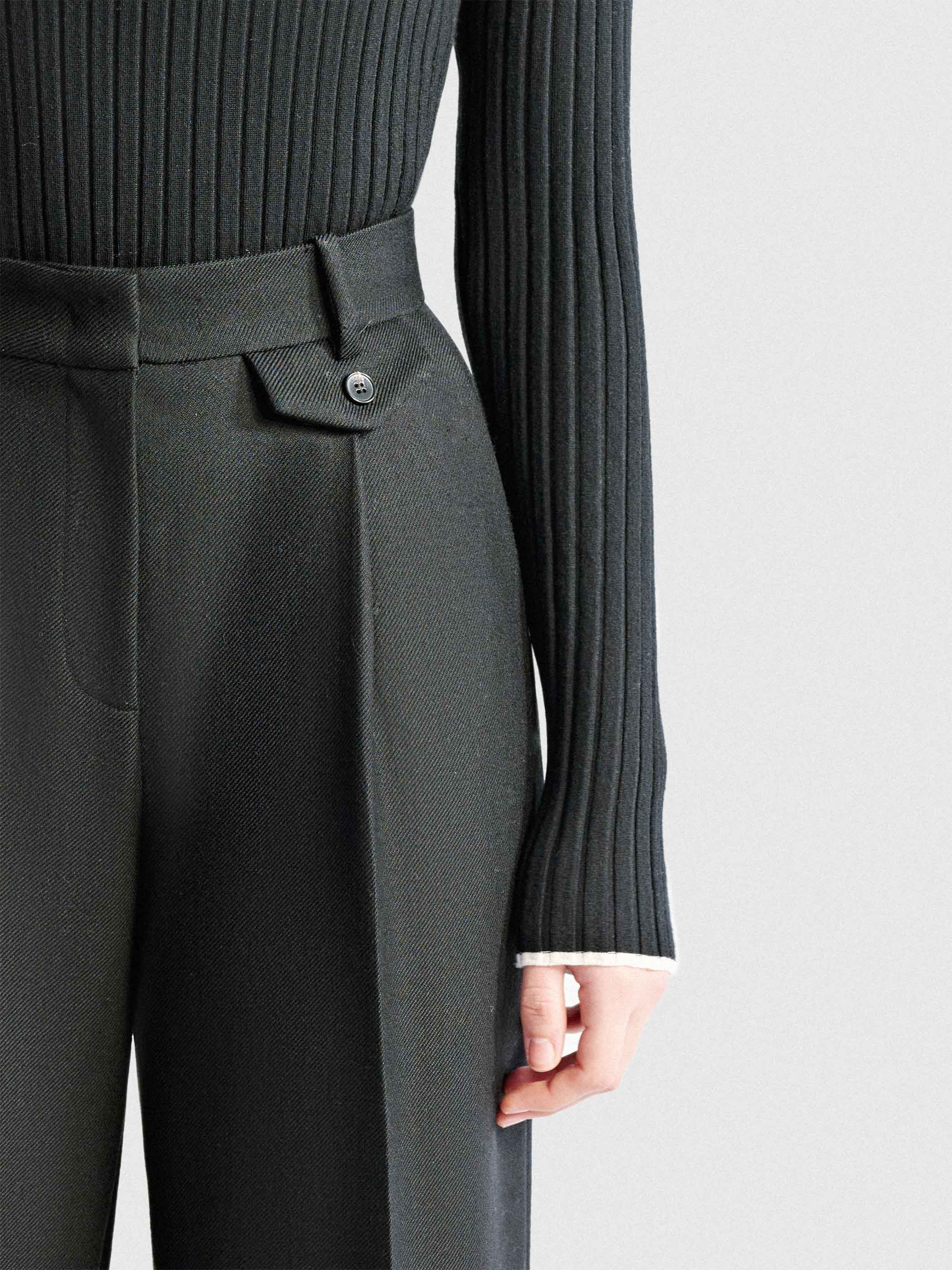 SERAPHINE TWILL WOOL STRAIGHT SUIT PANTS - Image 6