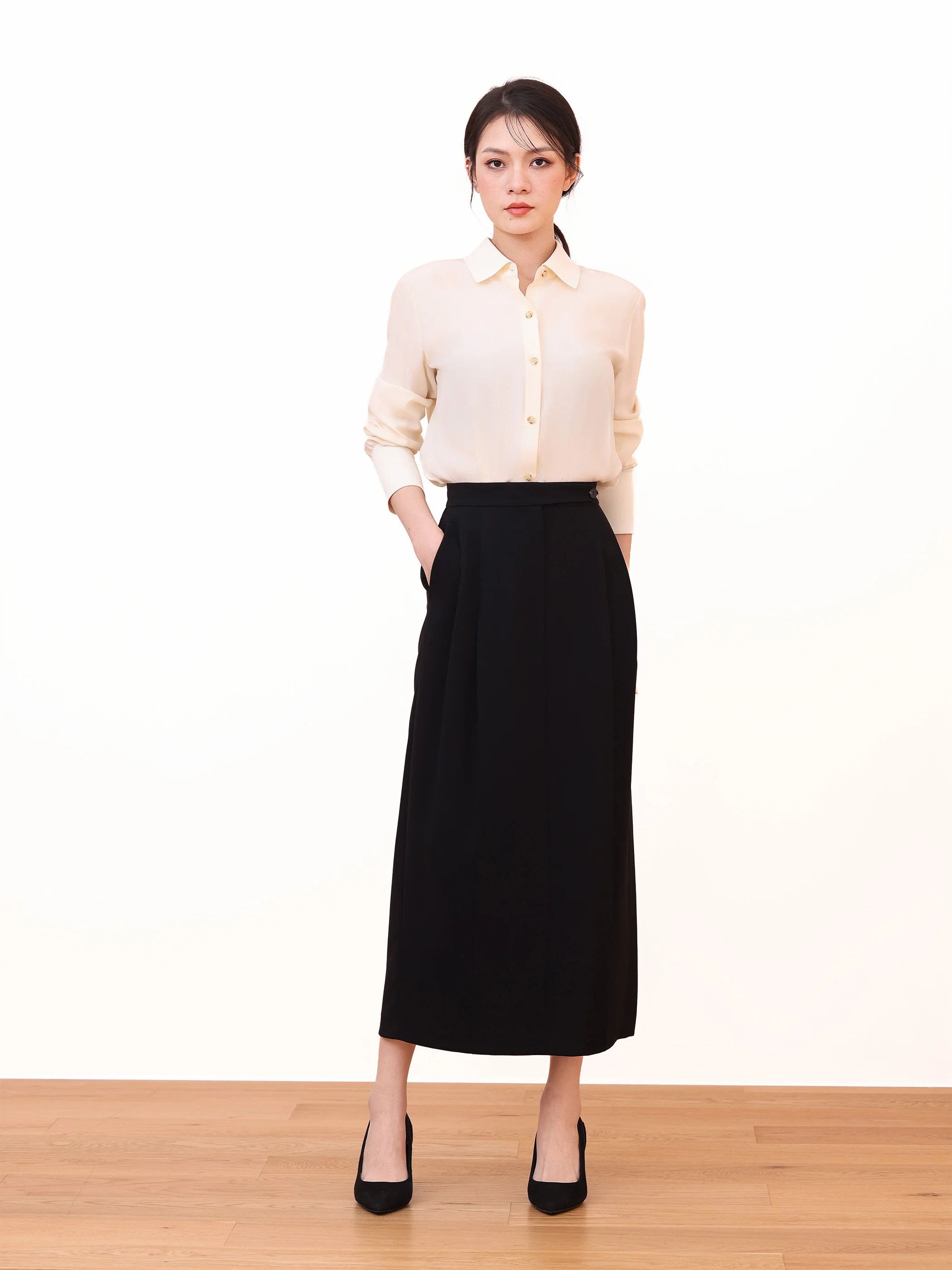 SIDE SLIT MAXI SKIRT - Image 2