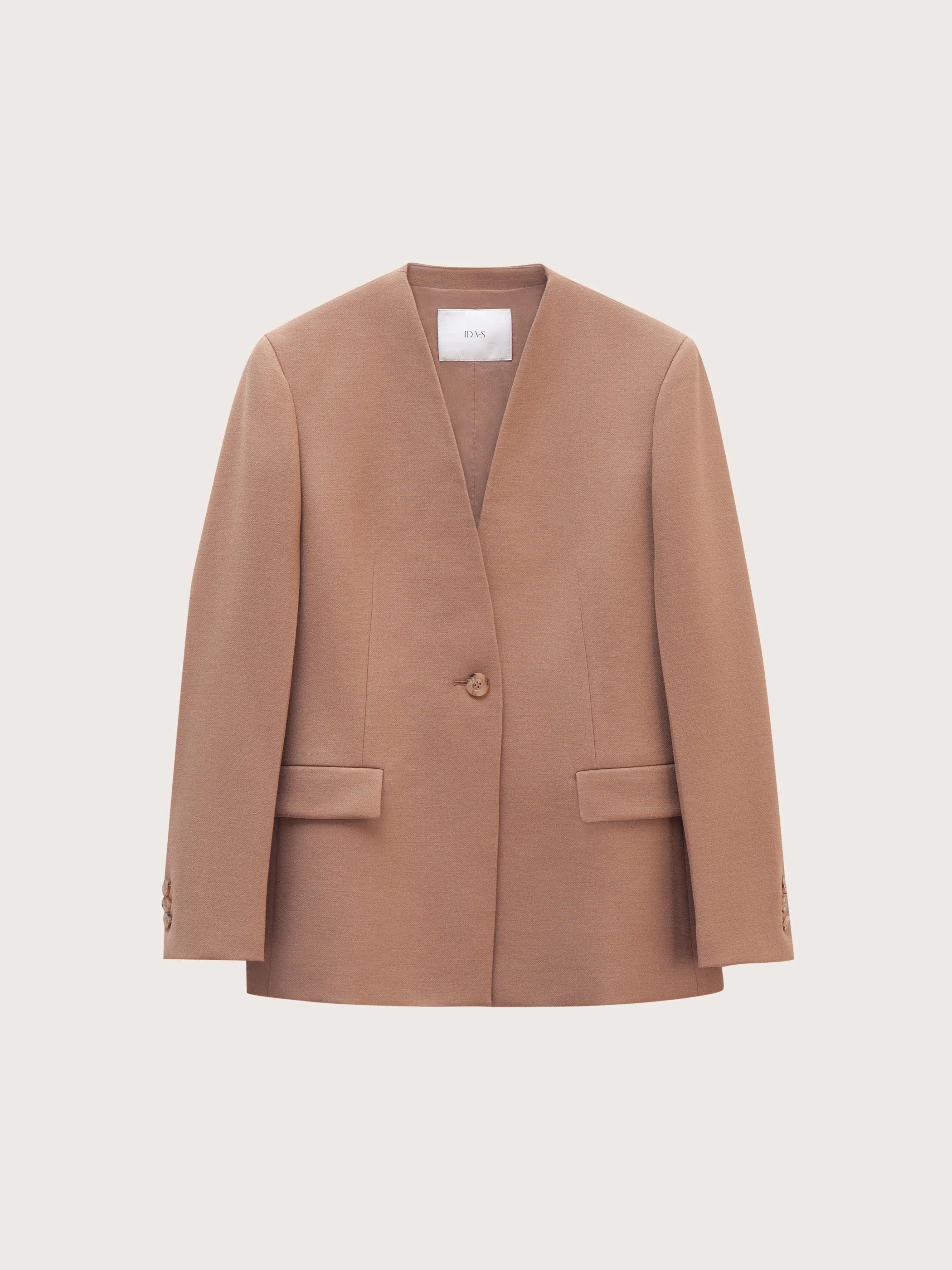 SIENNA WOOL COLLARLESS SUIT JACKET - Image 12