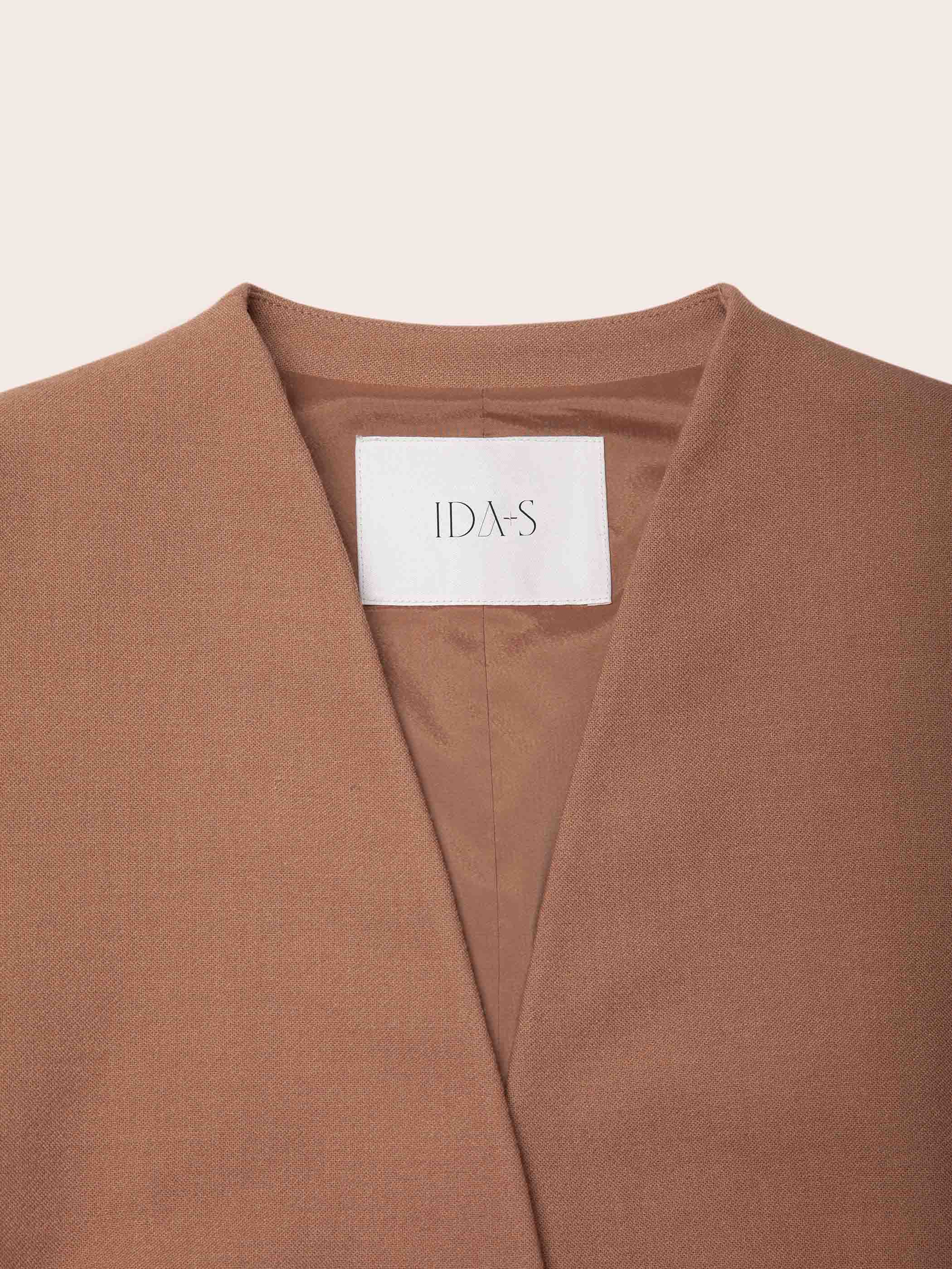 SIENNA WOOL COLLARLESS SUIT JACKET - Image 15