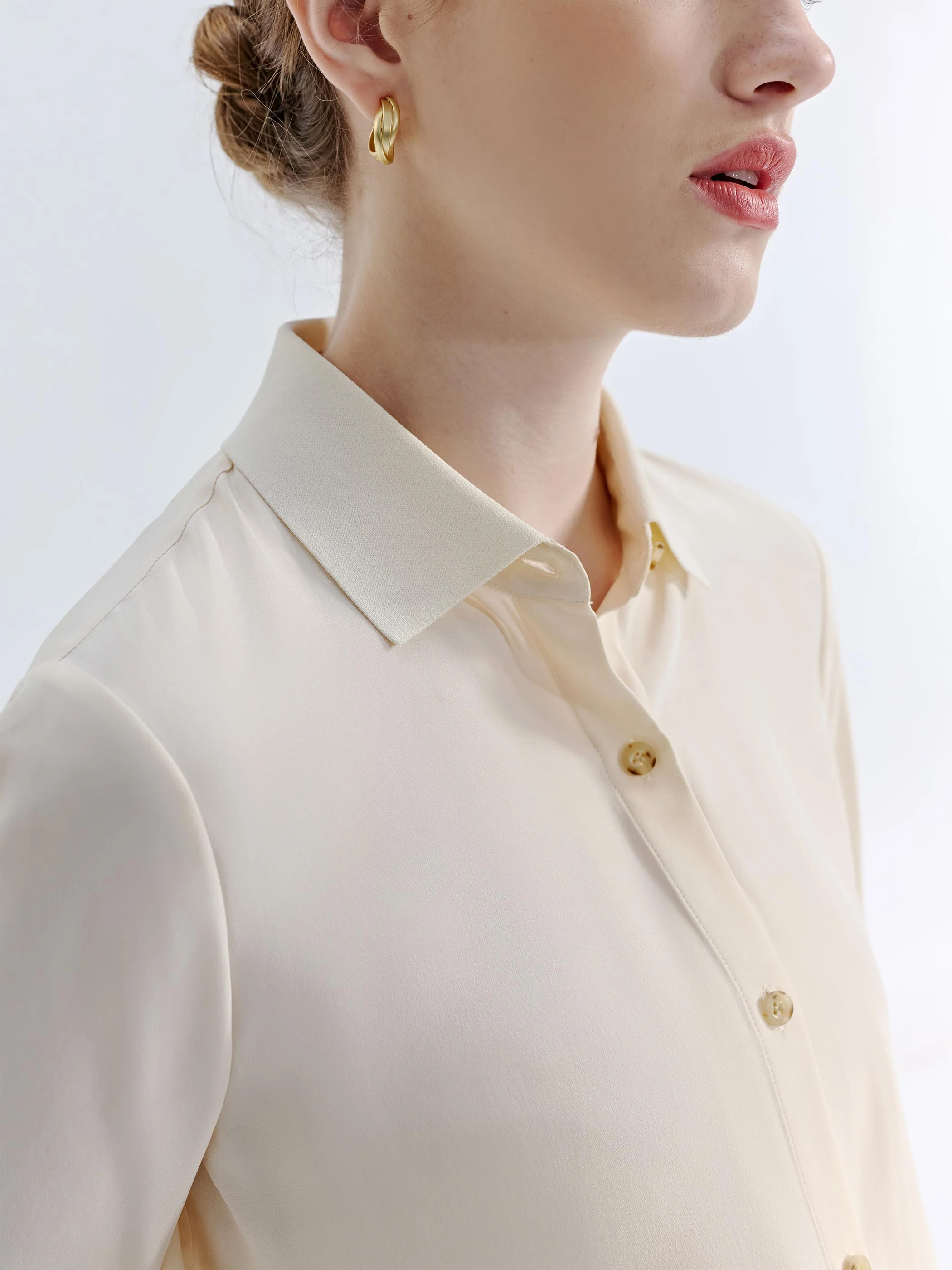 GOLDIE SILK BLOUSE WITH ELASTIC SLEEVE DETAIL - Image 6