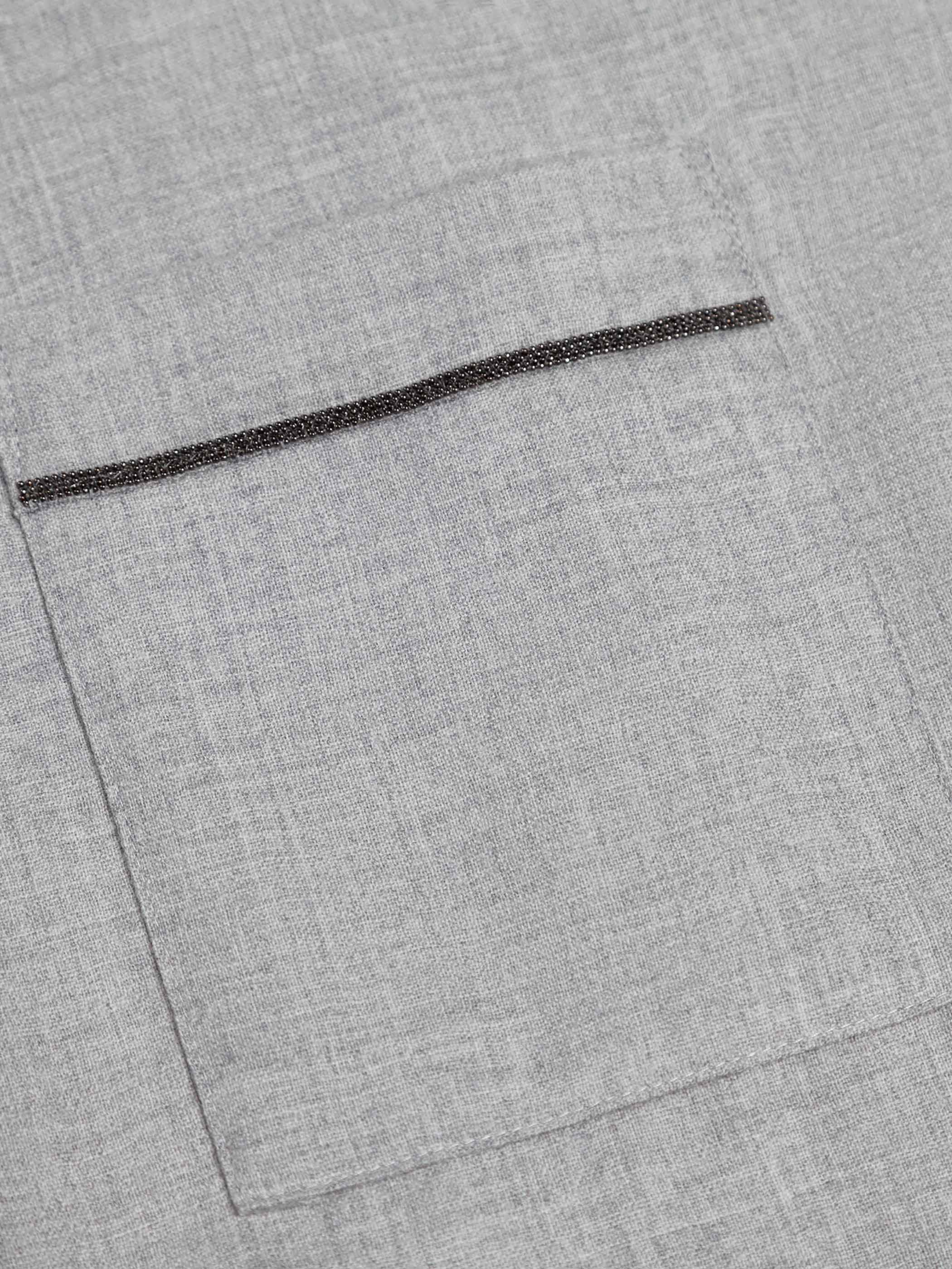 SKY WOOL LONG SLEEVE BUTTON DOWN BLOUSE - Image 10