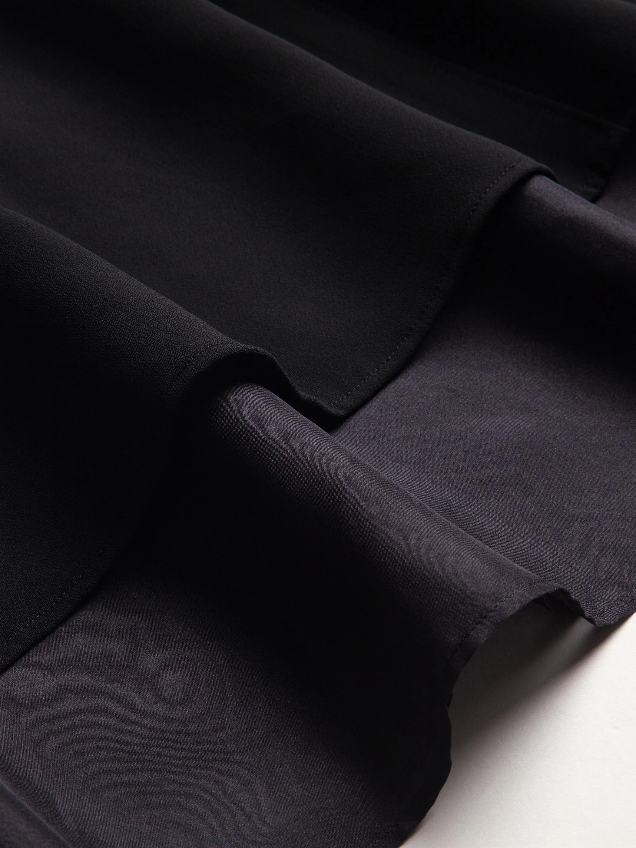 SLEEVELESS KNEE LENGTH BLACK DRESS W/ DOUBLE CHIFFON LAYER - Image 9
