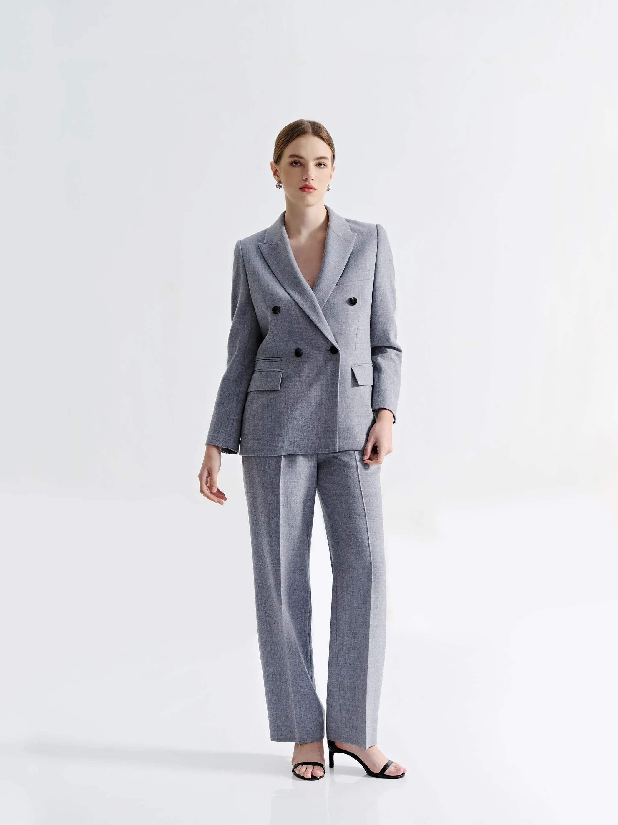 SOFIA DOUBLE BREASTED WOOL BLAZER - Image 5