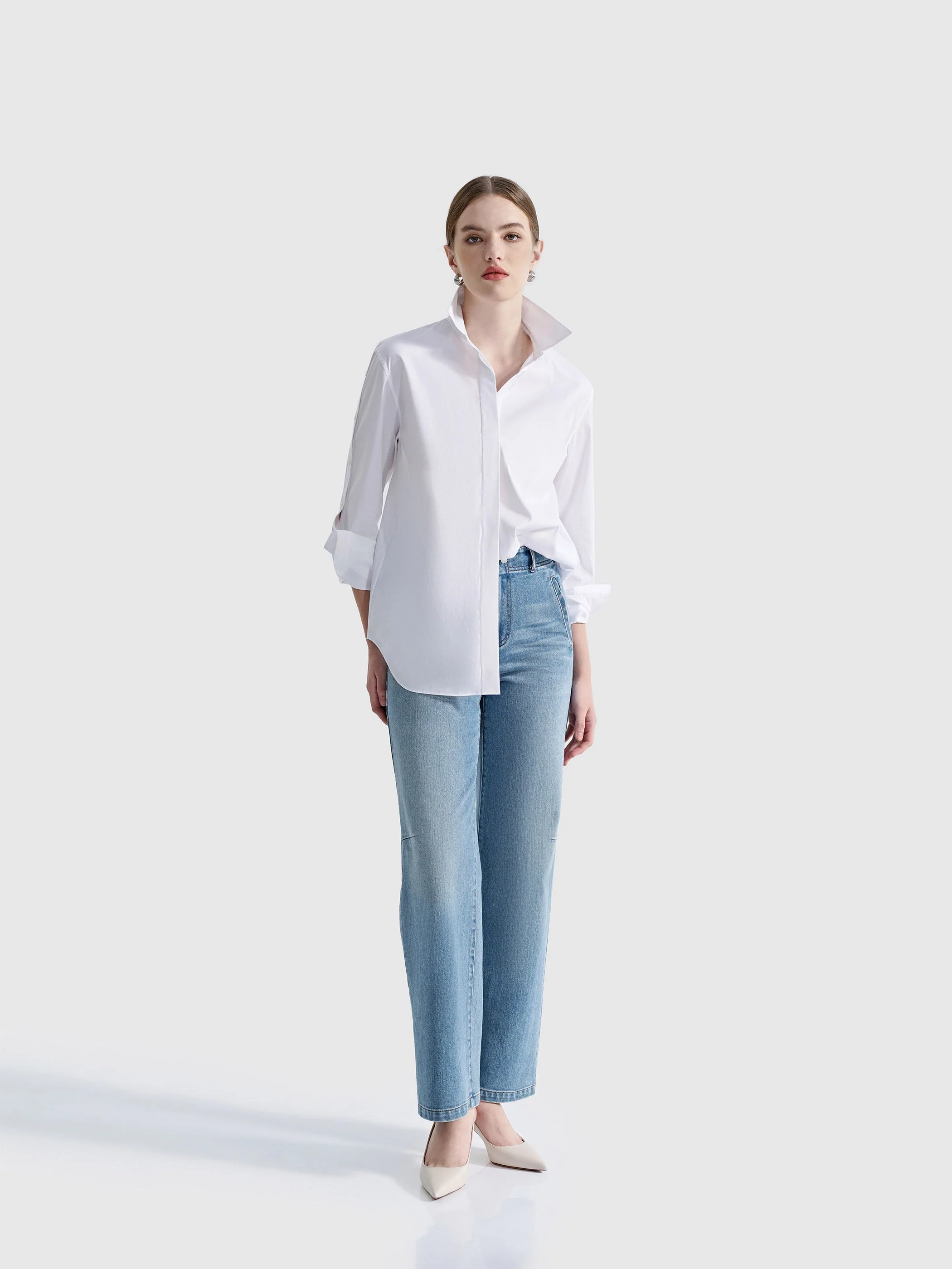 SOLEIL HIGH WAISTED STRAIGHT DENIM - Image 7