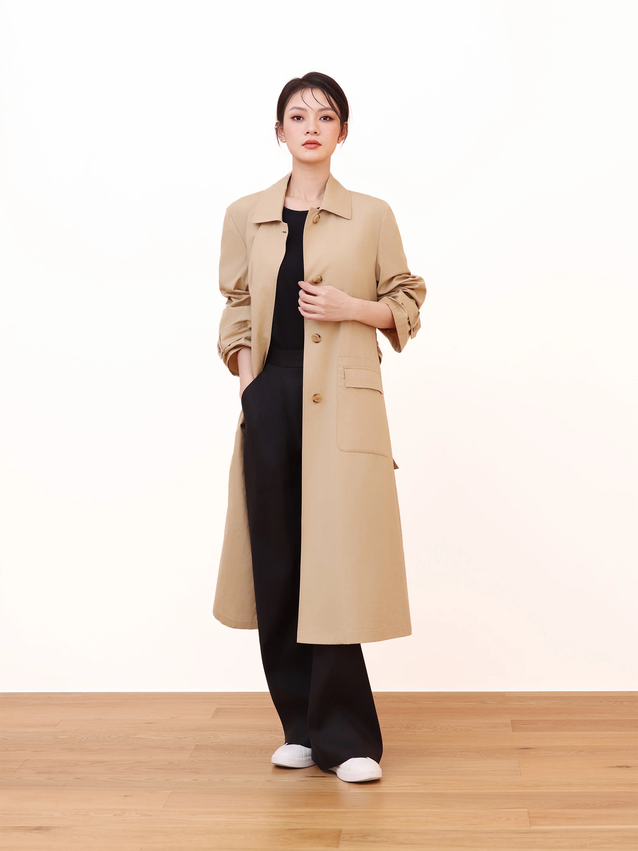 SUPER LIGHTWEIGHT COTTON TRENCH COAT - Image 2