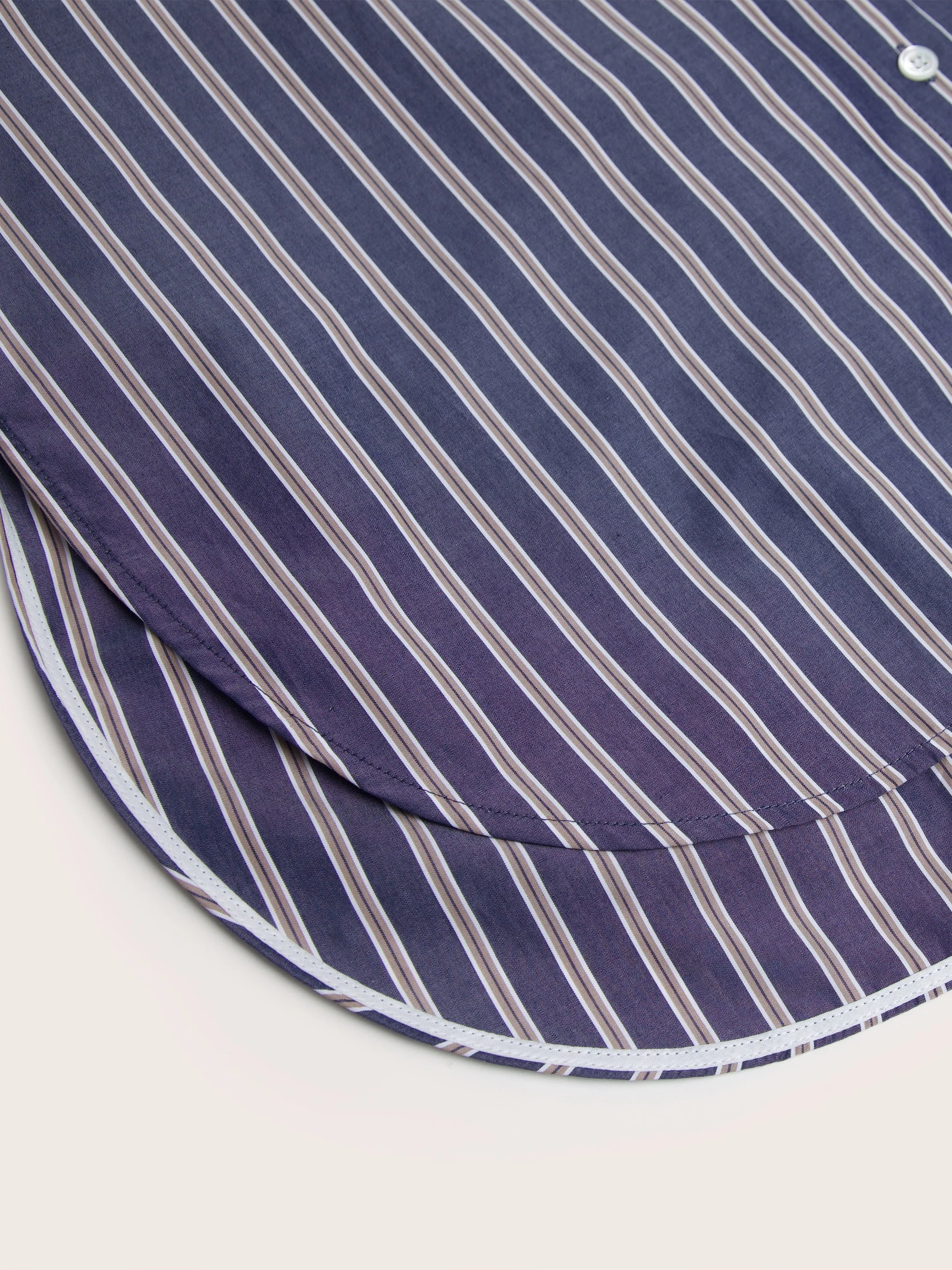 Sybil Striped Cotton Button Down Top - Image 11