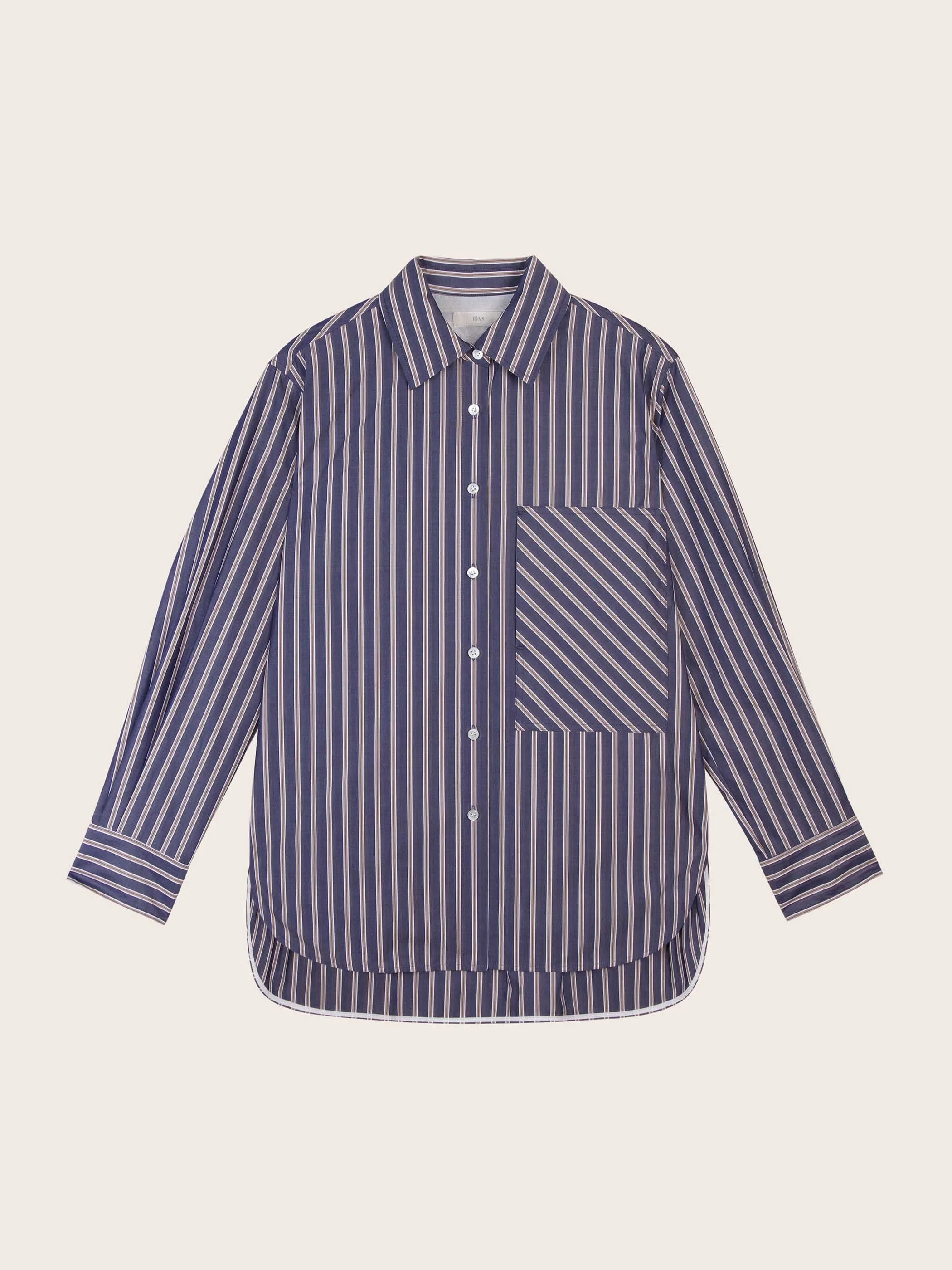 Sybil Striped Cotton Button Down Top - Image 5