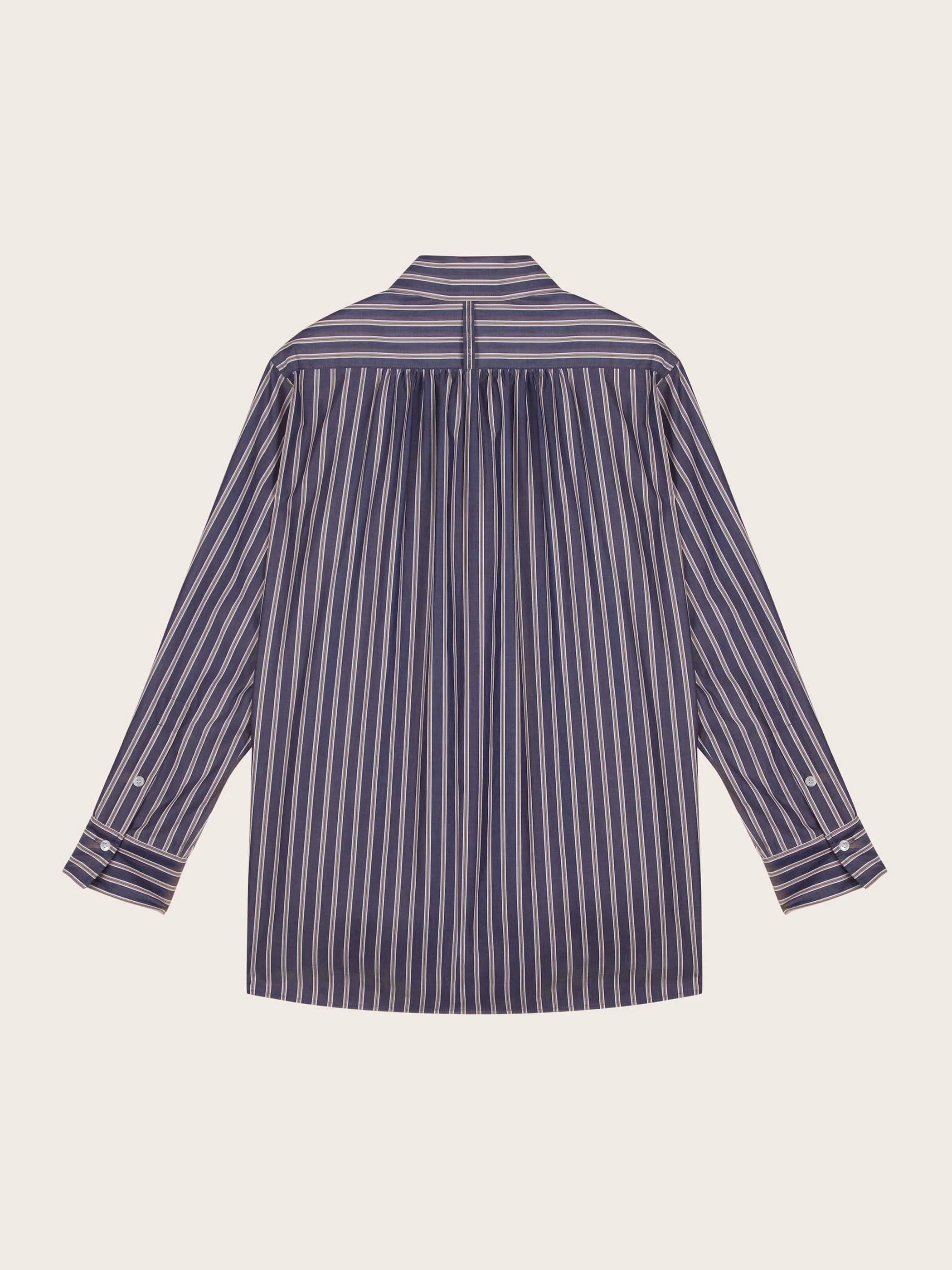 Sybil Striped Cotton Button Down Top - Image 6