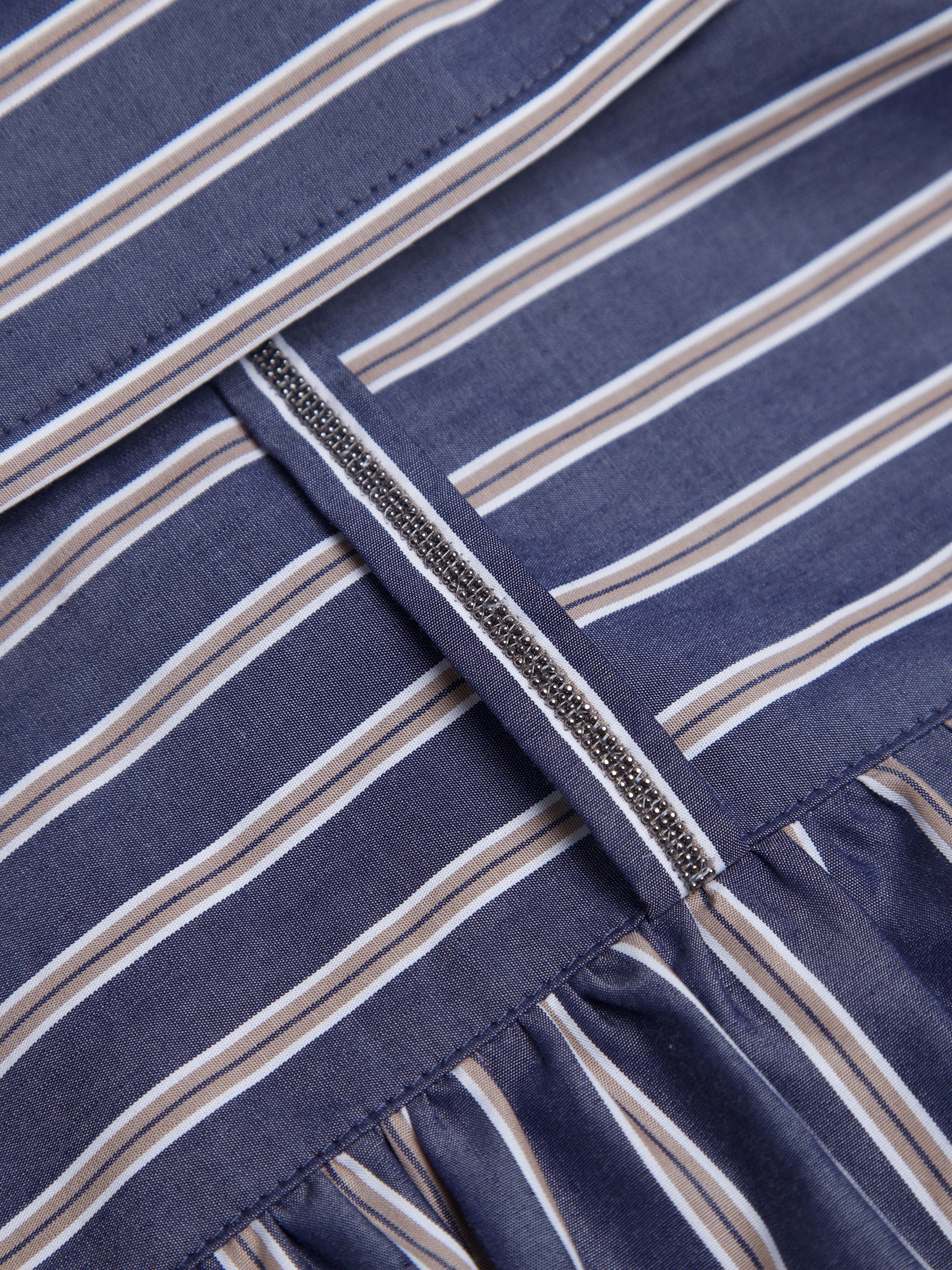 Sybil Striped Cotton Button Down Top - Image 8