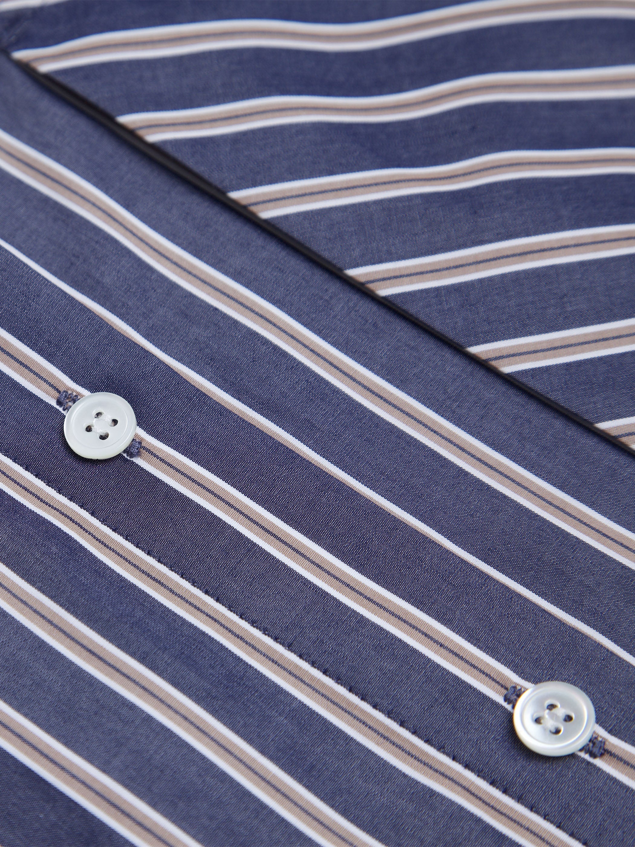 Sybil Striped Cotton Button Down Top - Image 9