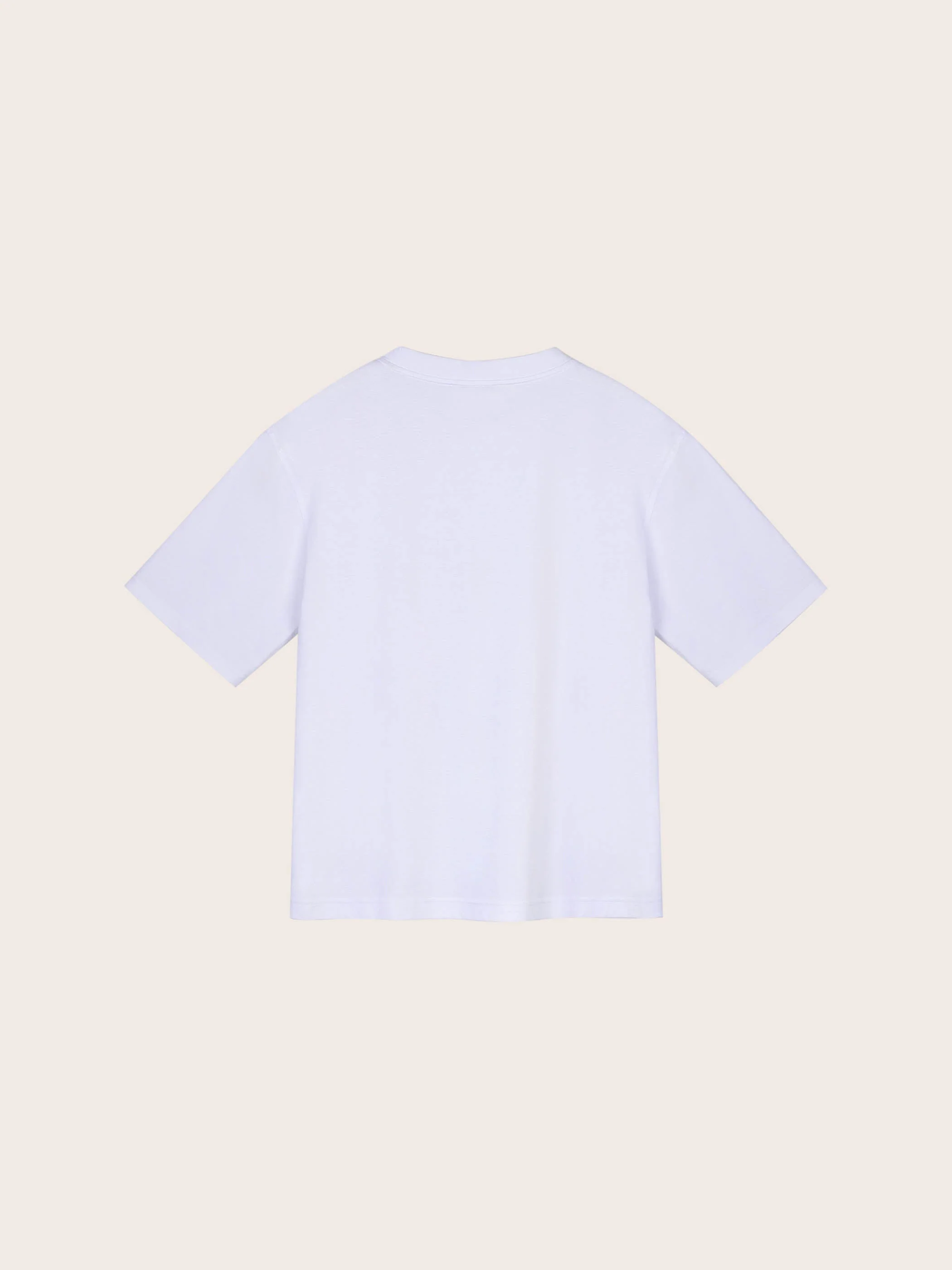 Sylvia Cotton/Silk White T-Shirt - Image 7
