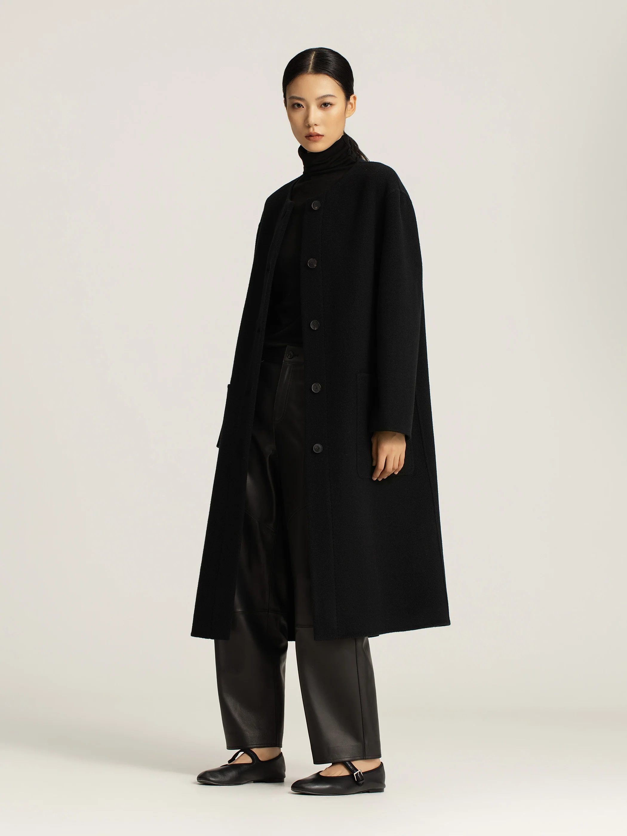 Sylvie Lambswool Scarf Coat - Image 3