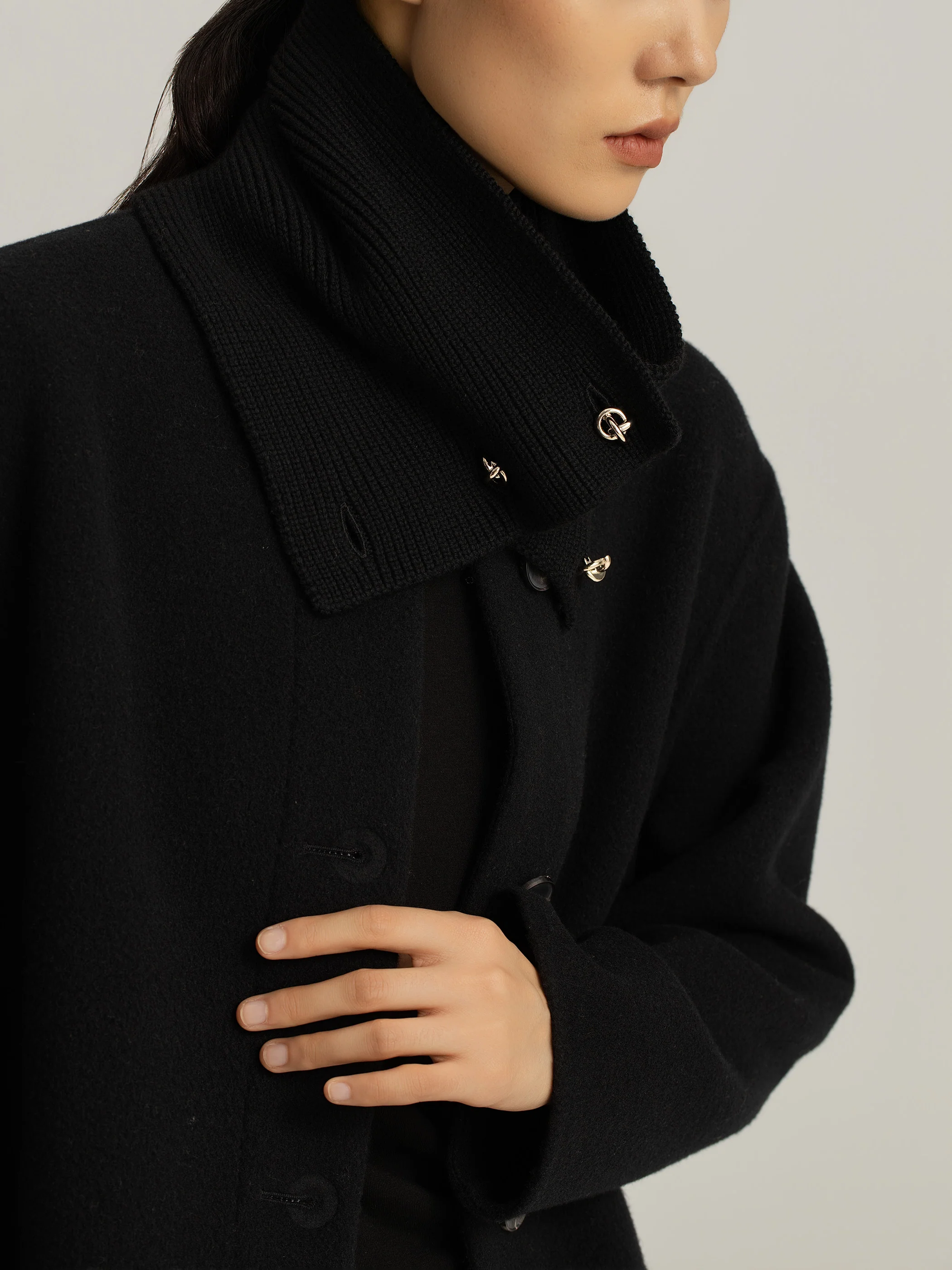 Sylvie Lambswool Scarf Coat - Image 5