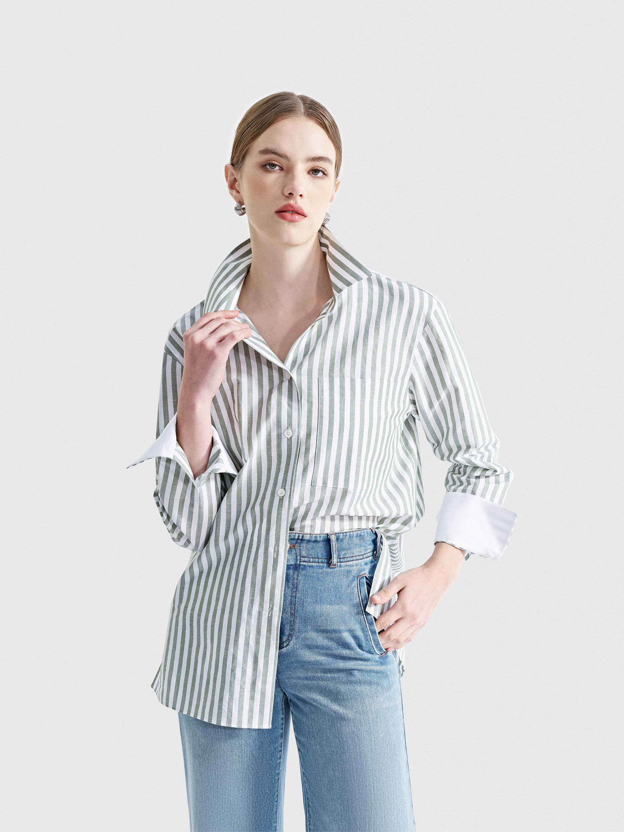 TALYSE STRIPE BUTTON DOWN - Image 4