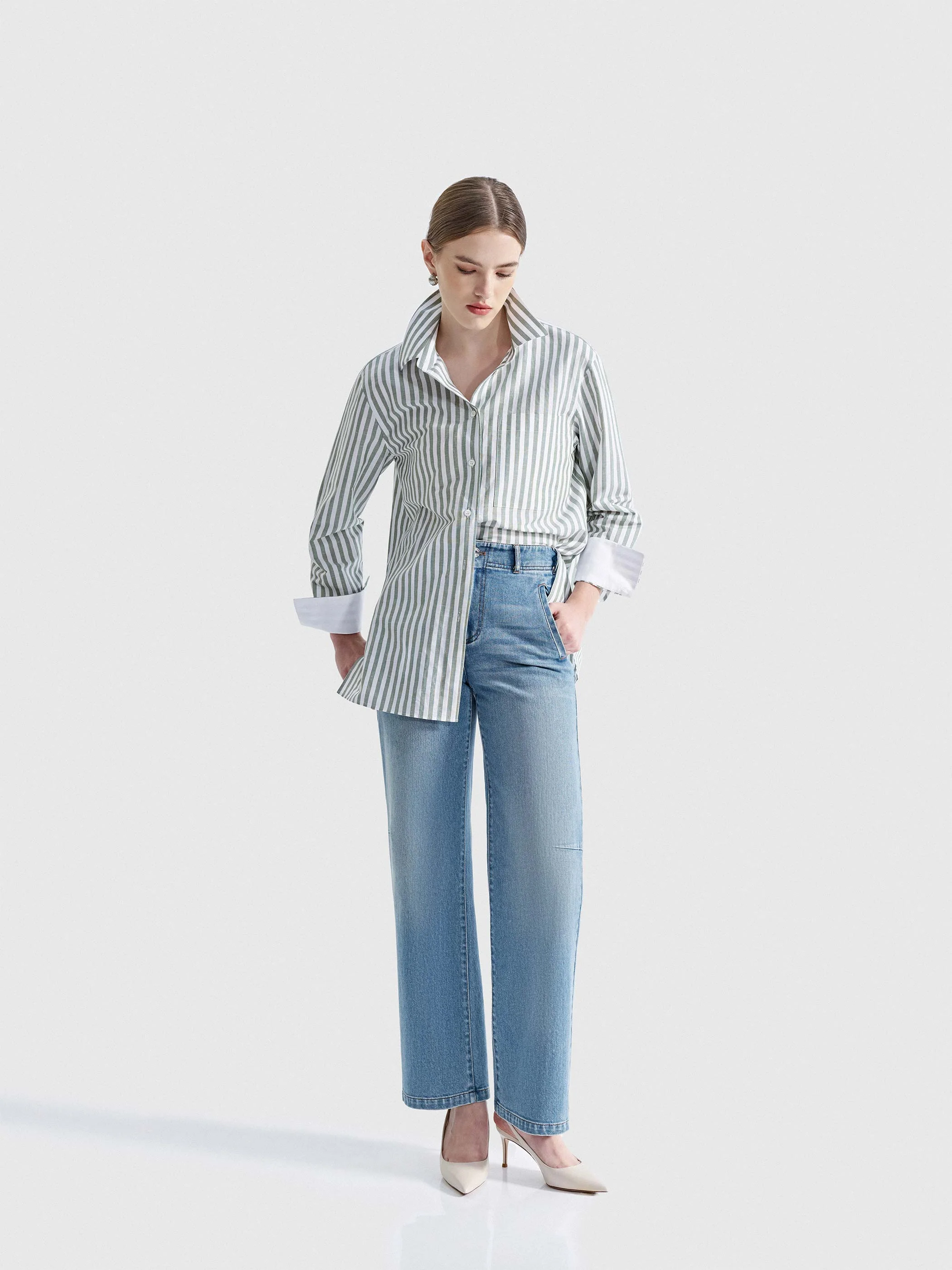 TALYSE STRIPE BUTTON DOWN - Image 5