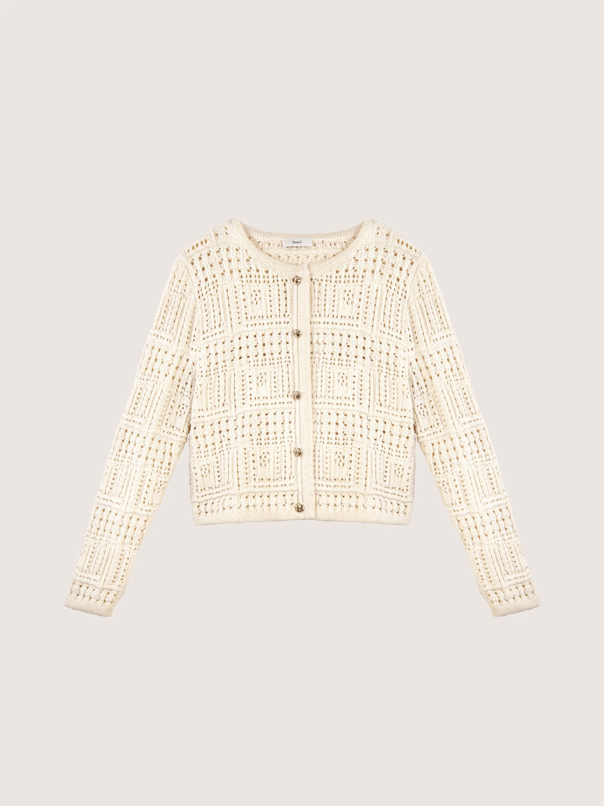 Thea Wool/Cashmere Crochet Cardigan - Image 5