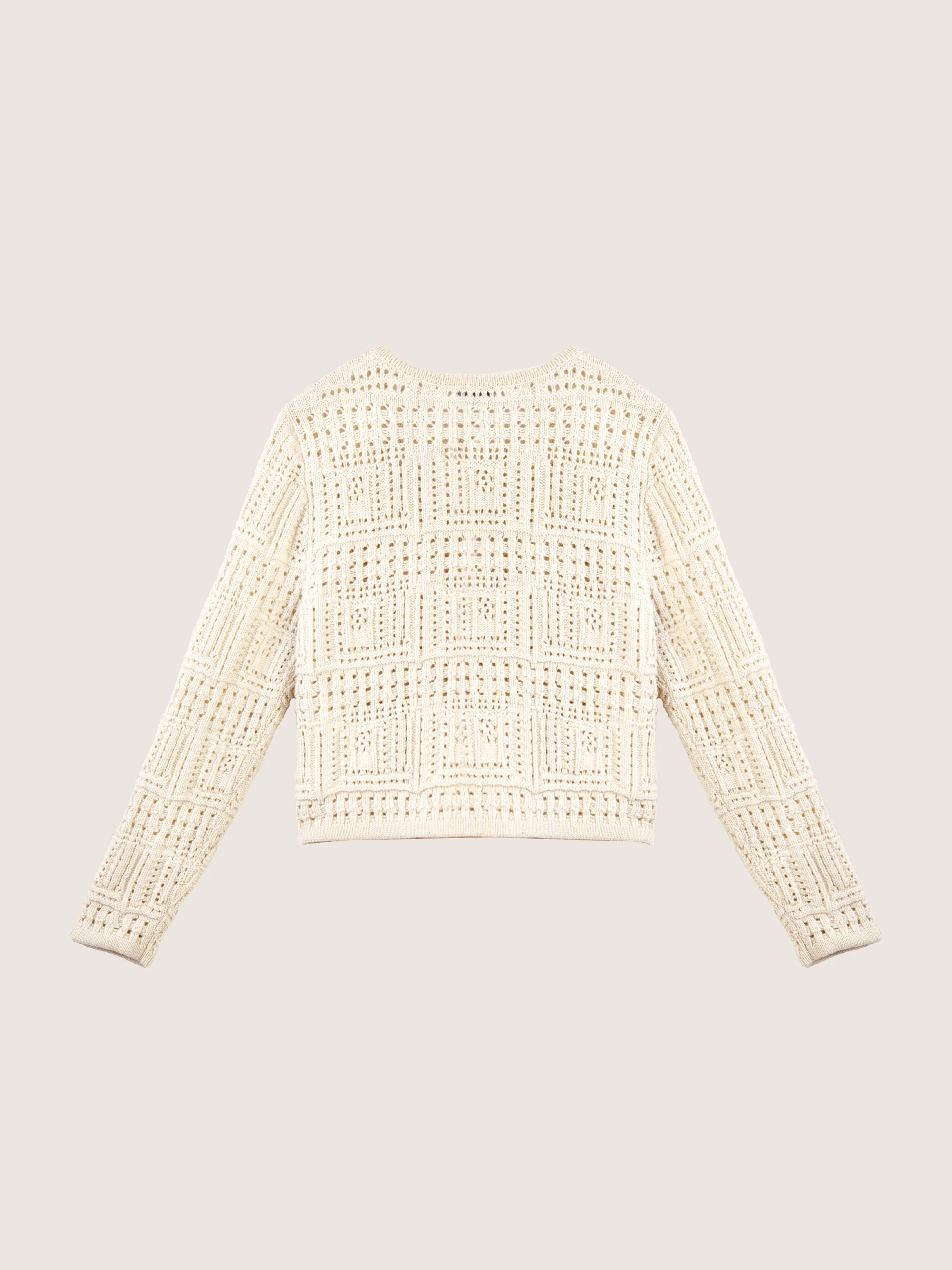Thea Wool/Cashmere Crochet Cardigan - Image 6